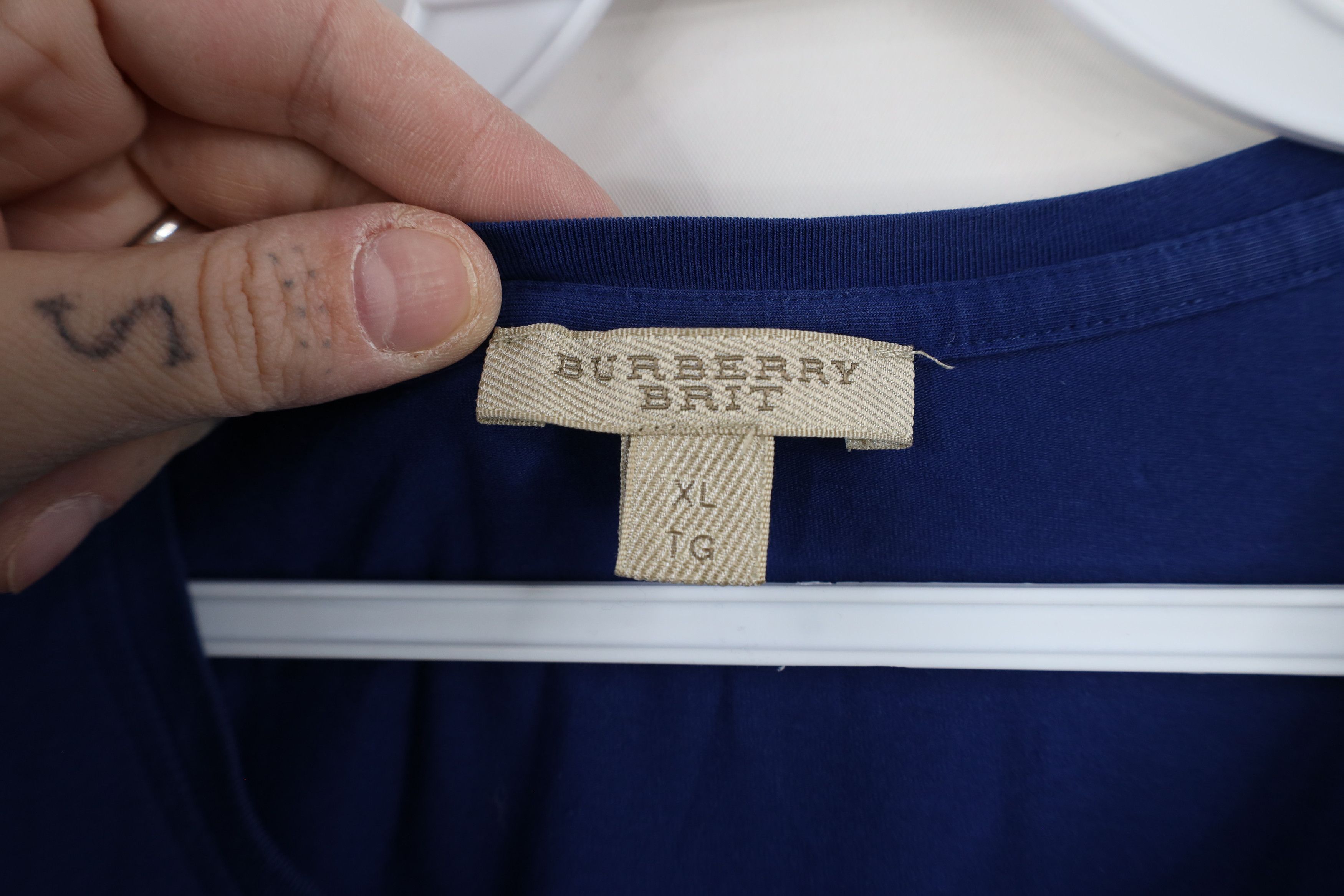 Burberry × Vintage Burberry Brit Novacheck Plaid Short Sleeve T-Shirt Blue Size XL / US 12-14 / IT 48-50 - 6 Thumbnail