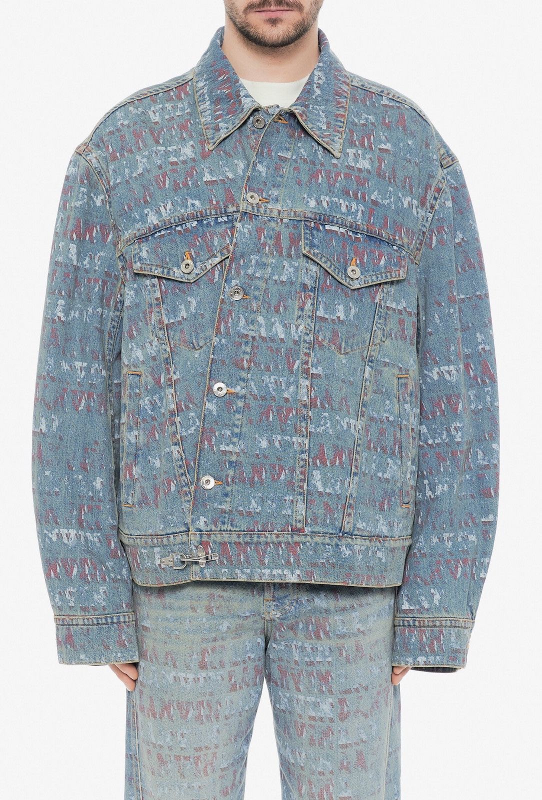 Future × Lanvin Last Size Lanvin x Future Logo Embroidered Denim Jacket Size US L / EU 52-54 / 3 - 1 Thumbnail