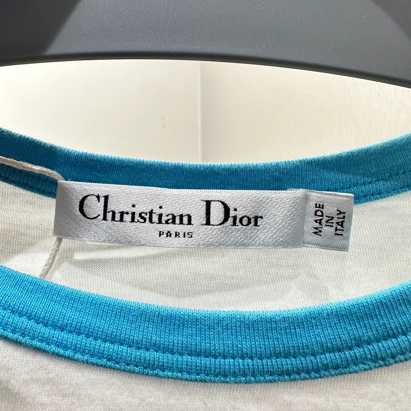 Christian Dior Monsieur Dior mar585 zebra colorblock logo short sleeve xs Size XS / US 0-2 / IT 36-38 - 3 Thumbnail