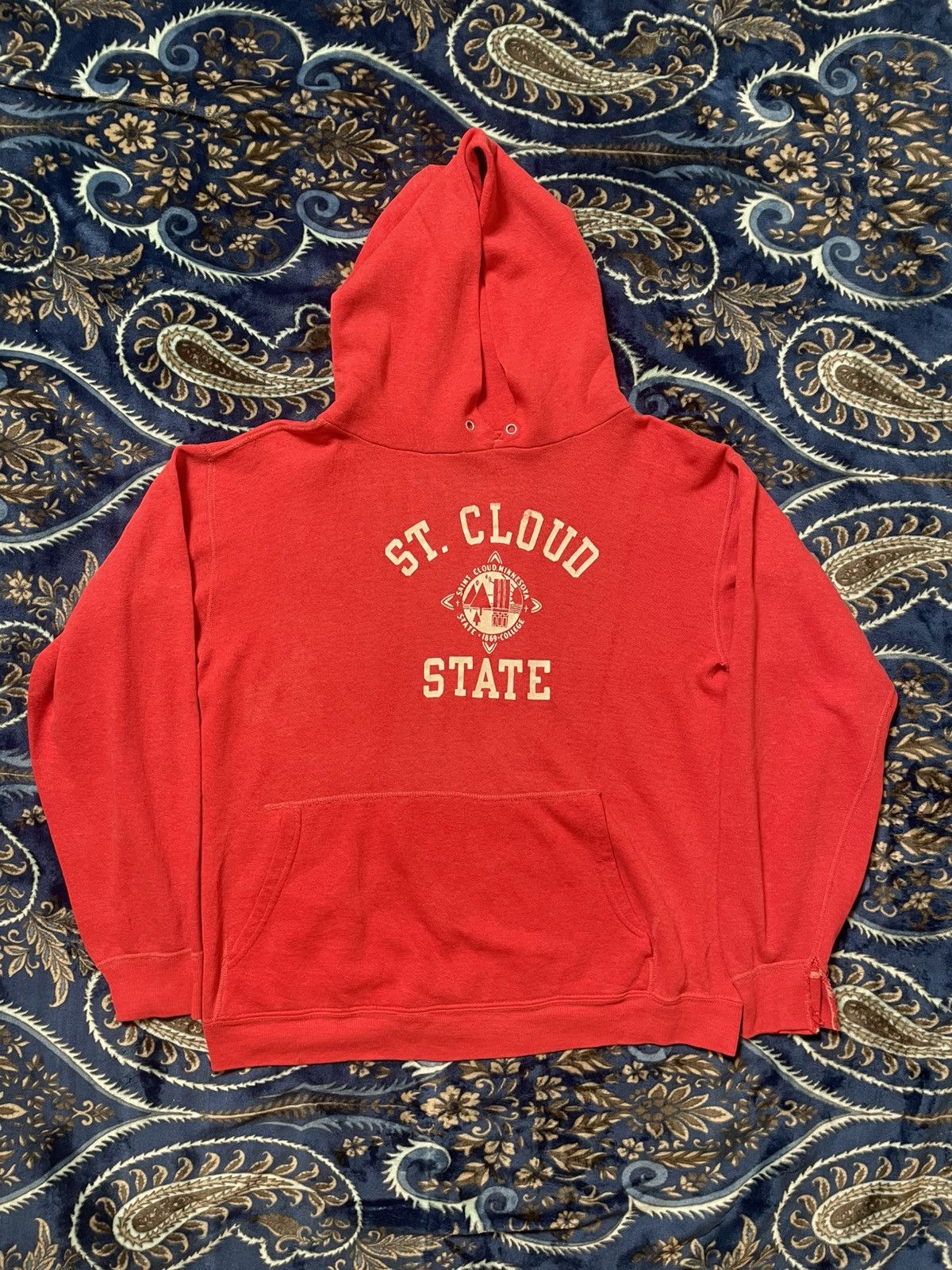 Japanese Brand × Vintage 1970s St. Cloud State Champion Blue Bar Hoodie Size US M / EU 48-50 / 2 - 3 Thumbnail
