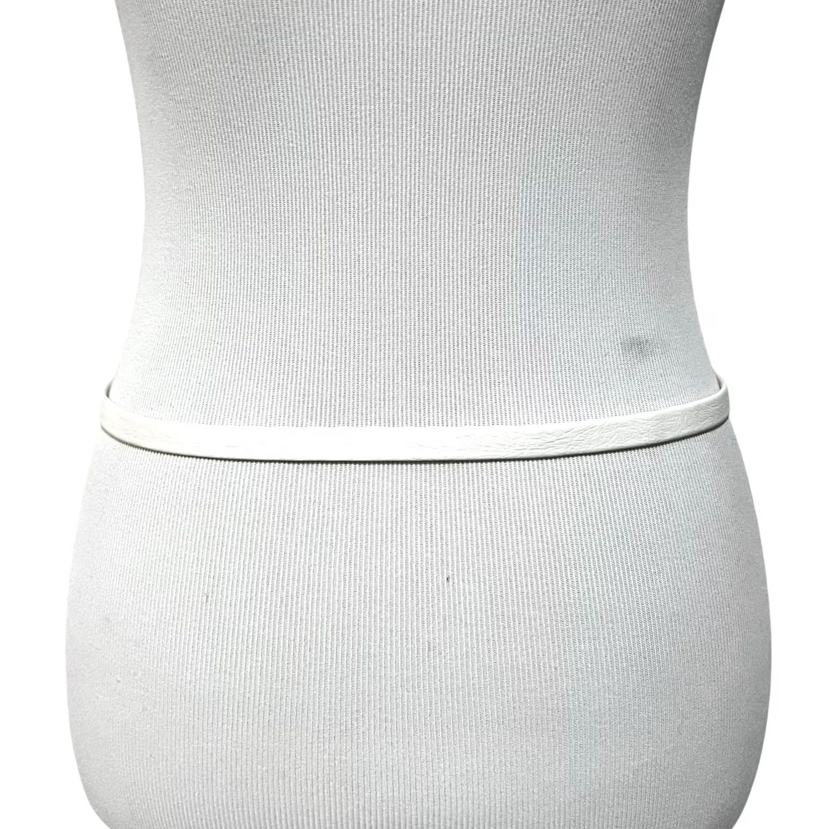 Vintage Sailboat Womens Belt Skinny White Gold Tone Boat Buckle Nautical Adjustable Size ONE SIZE - 6 Thumbnail