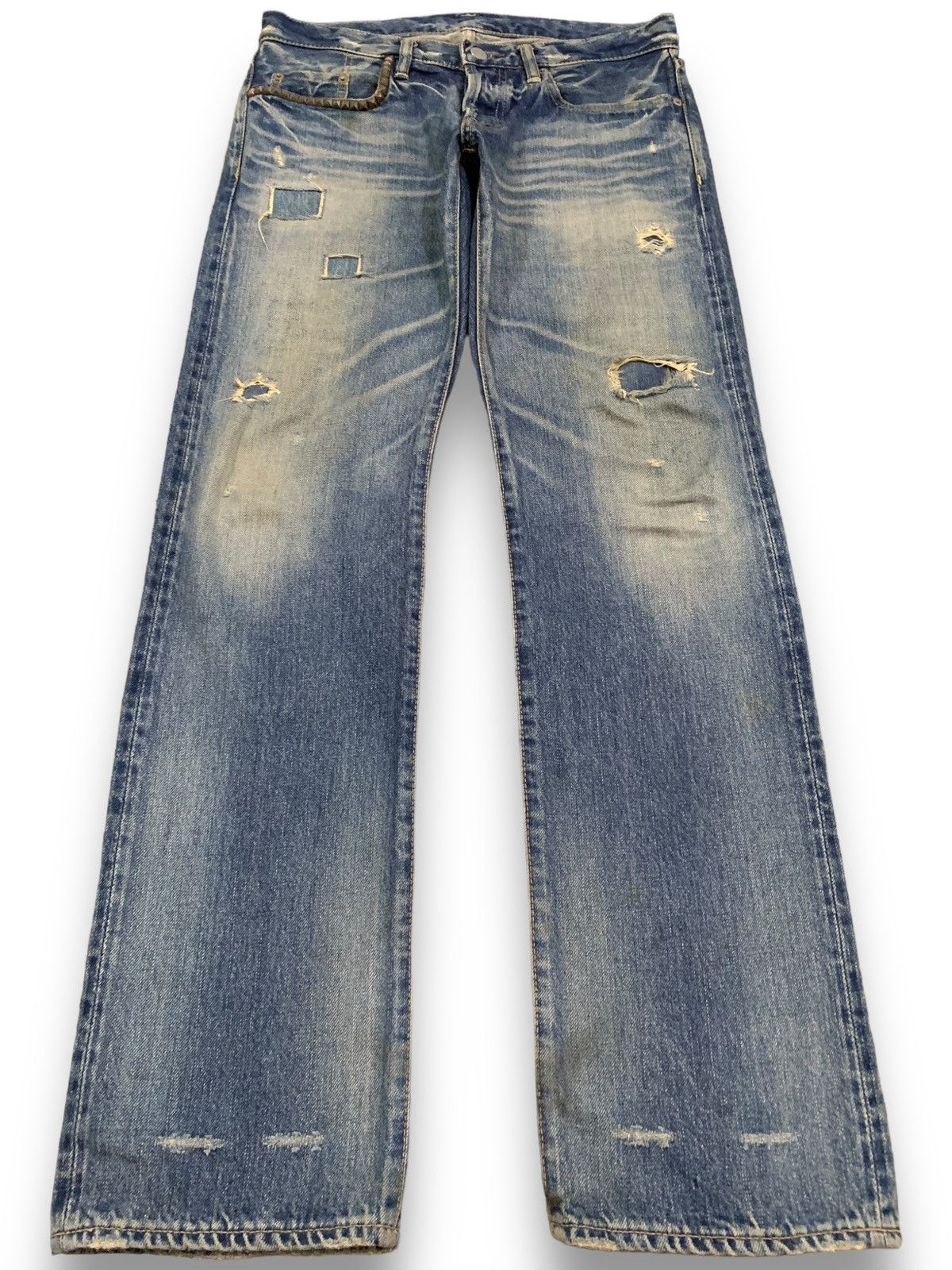 Hysteric Glamour Vintage Hysteric Glamour Selvedge Studded Distressed Jeans Size US 31 - 2 Thumbnail