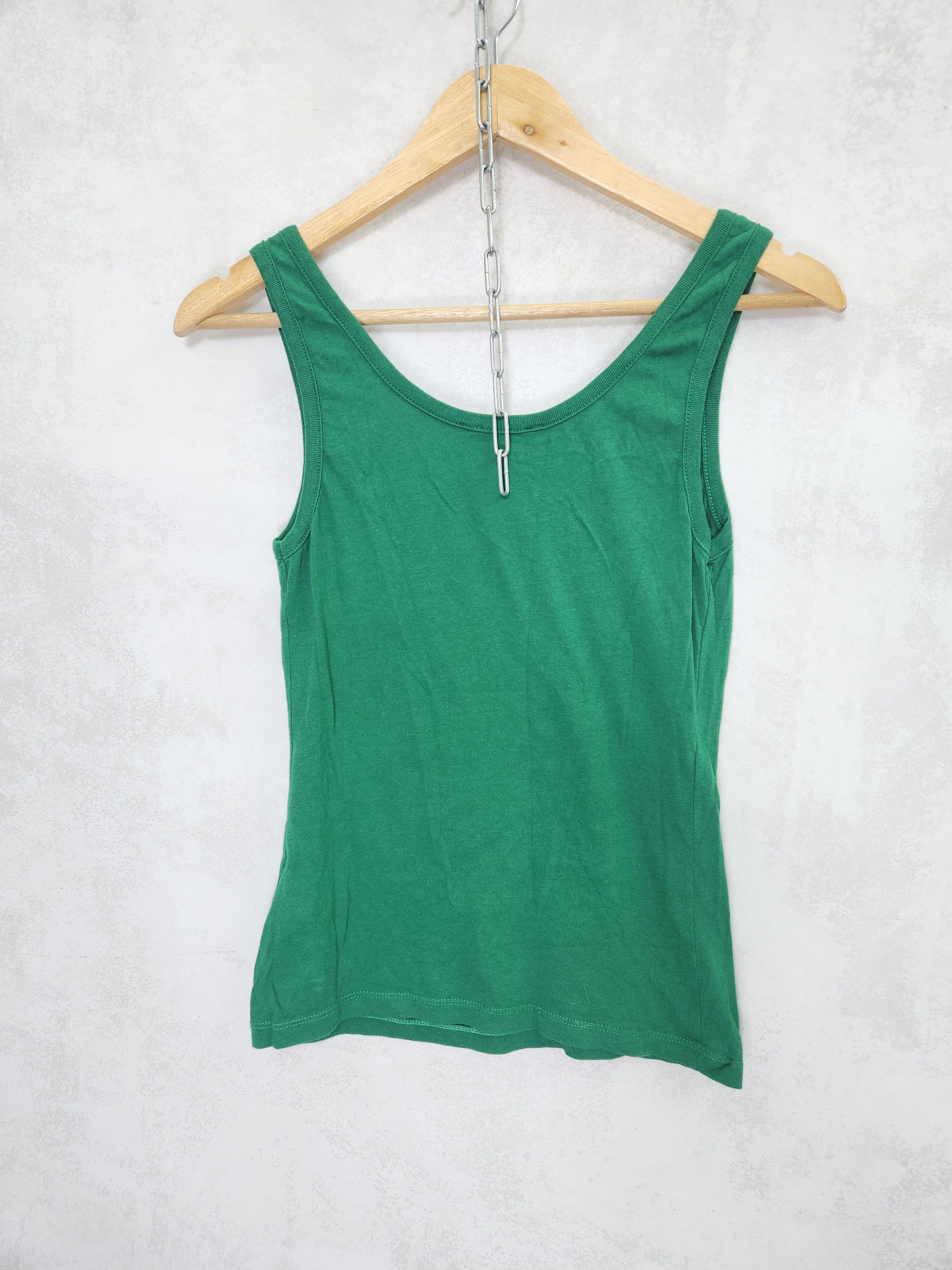 Alexander McQueen Alexander mcqueen green big logo tank top size XS Size XS / US 0-2 / IT 36-38 - 5 Thumbnail