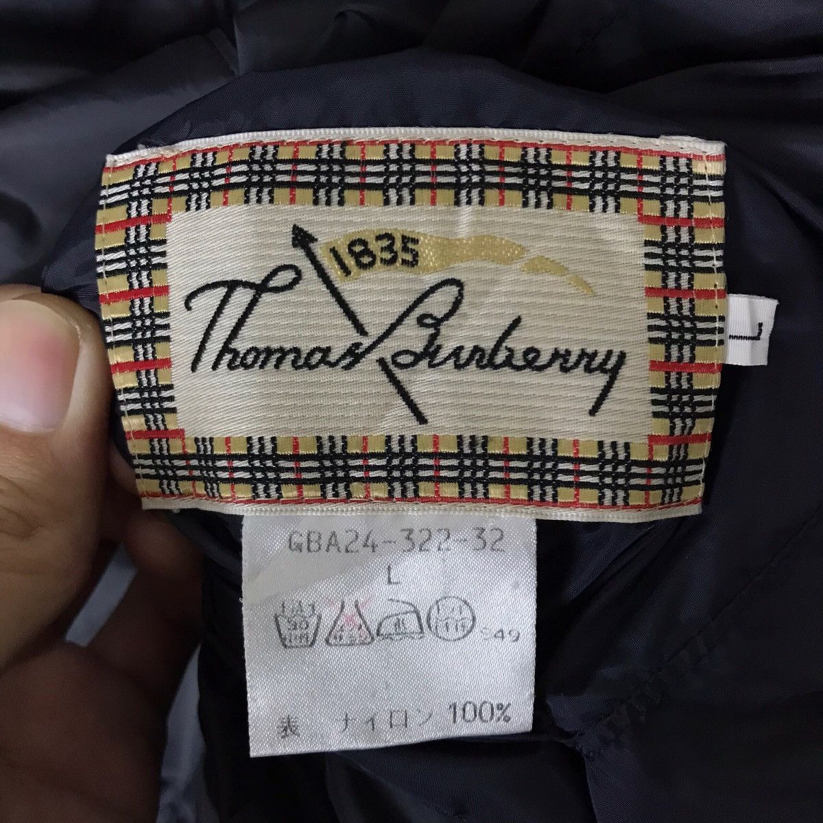 Vintage Vintage Thomas Burberry Reversible Fleece Jacket Size US L / EU 52-54 / 3 - 16 Thumbnail