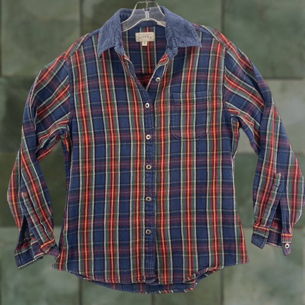 Lee Lee Shirt Womens Small Blue Purple Plaid Western Flannel Long Sleeve Shirt Size S / US 4 / IT 40 - 1 Thumbnail
