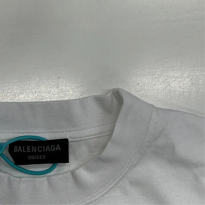 Balenciaga Balenciaga Balenciaga White Logo Print Short Sleeve TShirt Size US S / EU 44-46 / 1 - 3 Thumbnail