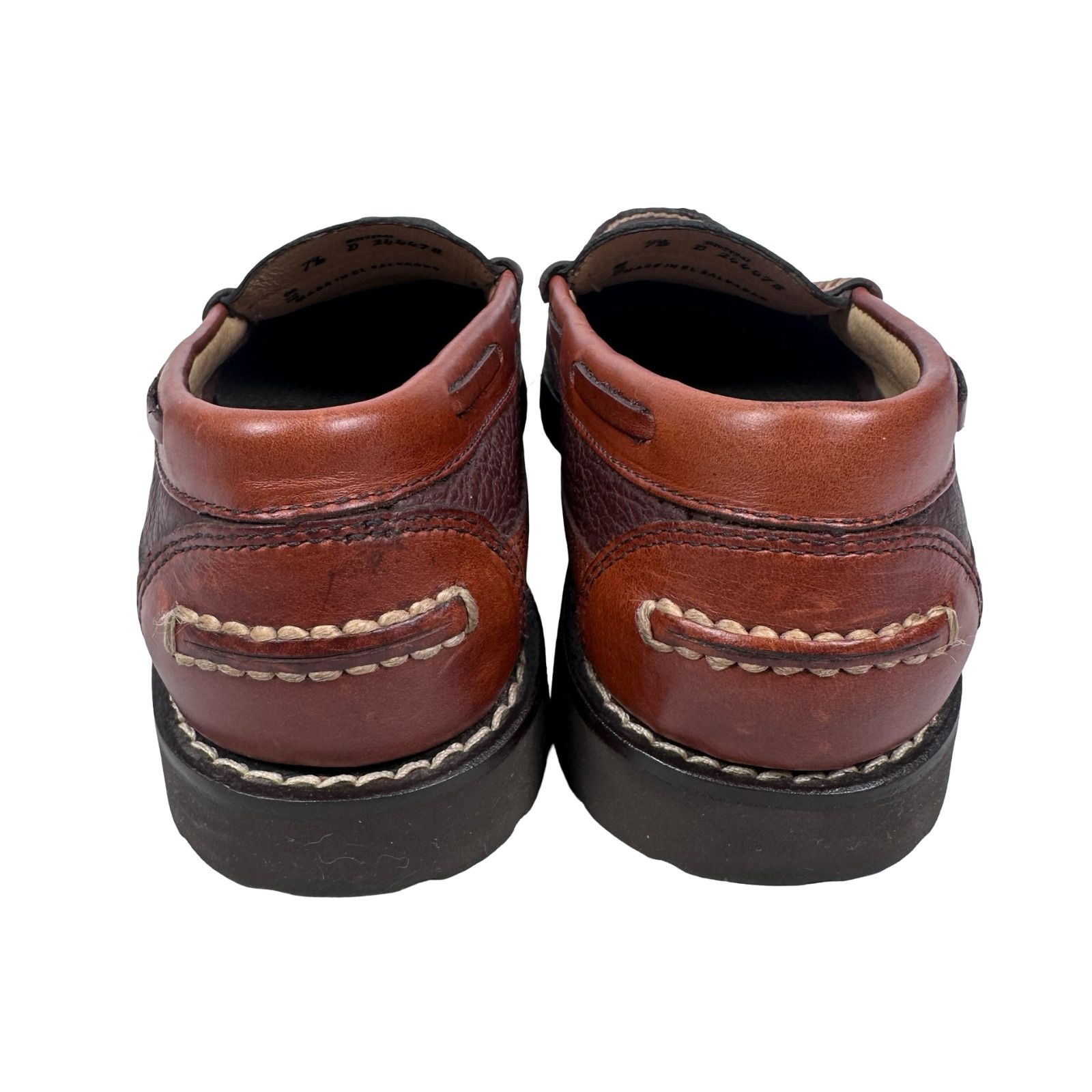 Other LL Bean Allagash Bison Loafers Men 7.5 D Brown Leather Shoes Size US 7.5 / EU 40-41 - 4 Thumbnail