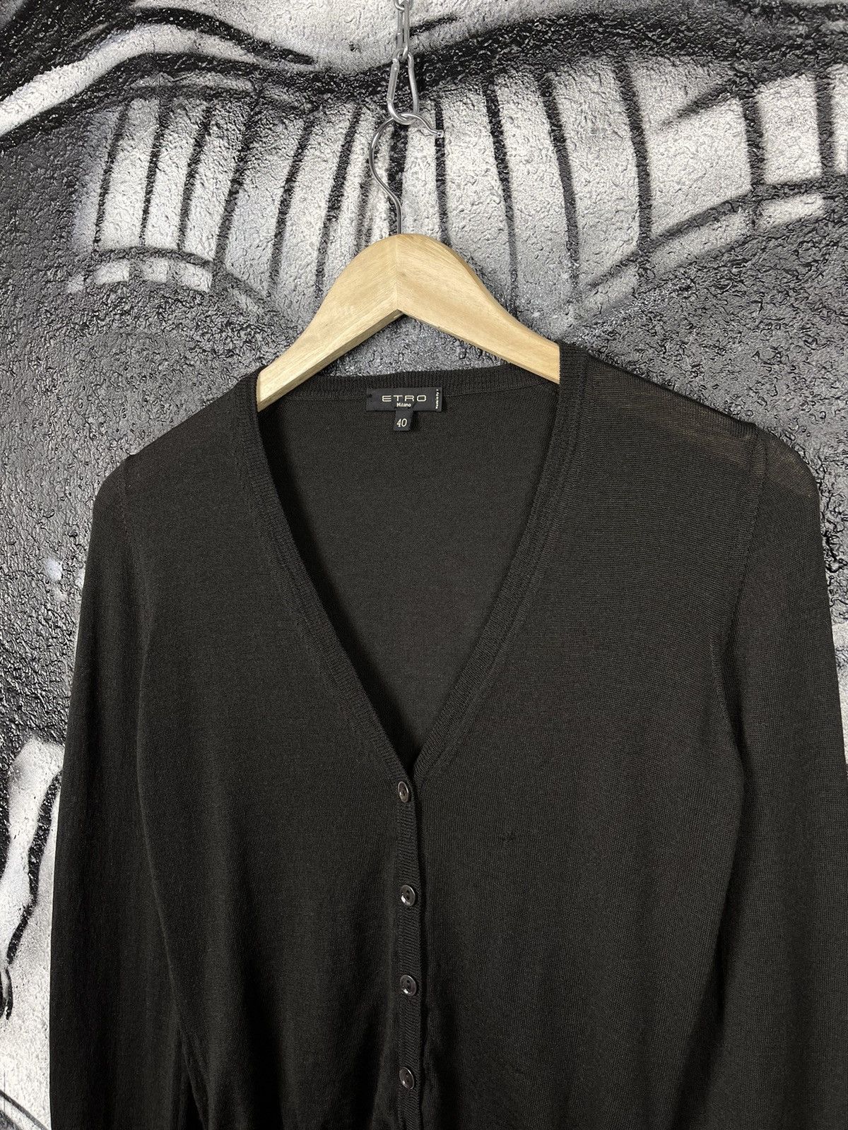 Etro × Vintage Vintage Etro Dark Brown Cardigan Woman’s Size S Size S / US 4 / IT 40 - 3 Thumbnail