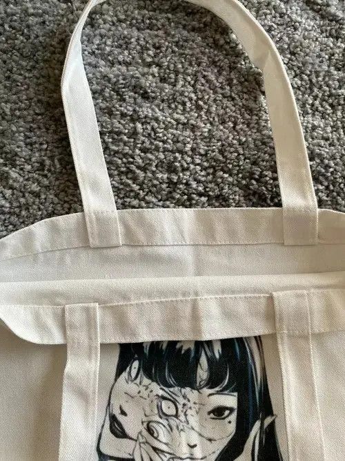 Other Graphic Hipster Cartoon Print Shopping Bag Size ONE SIZE - 3 Thumbnail