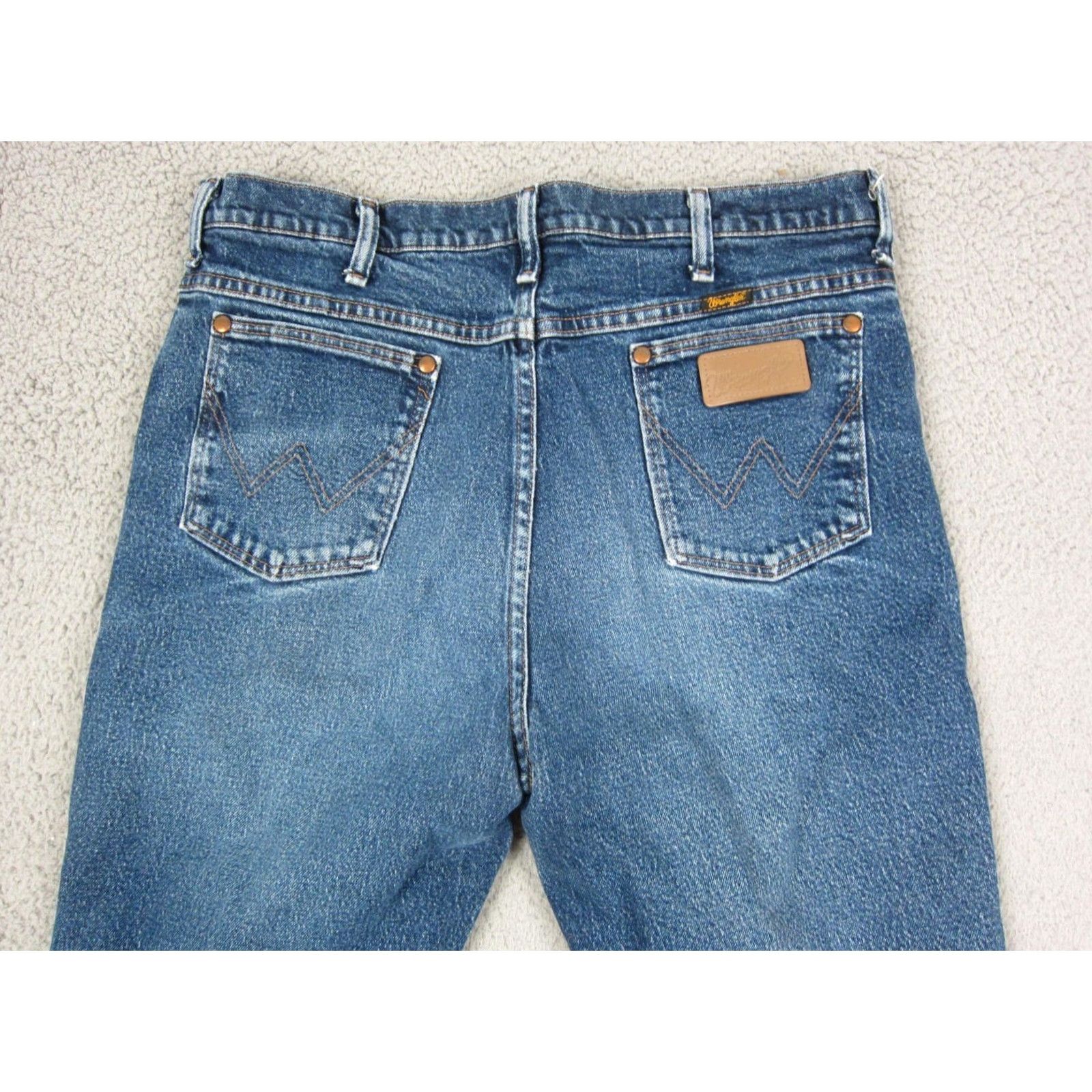 Wrangler Wrangler Jeans Wrangler 937 Slim Fit Jeans Cowboy Cut Western 38 x 32 Mens Blue Denim 5-Pocket Vintage Wrangler Cowboy Cut Mens Jeans Size US 38 / EU 54 - 2 Thumbnail
