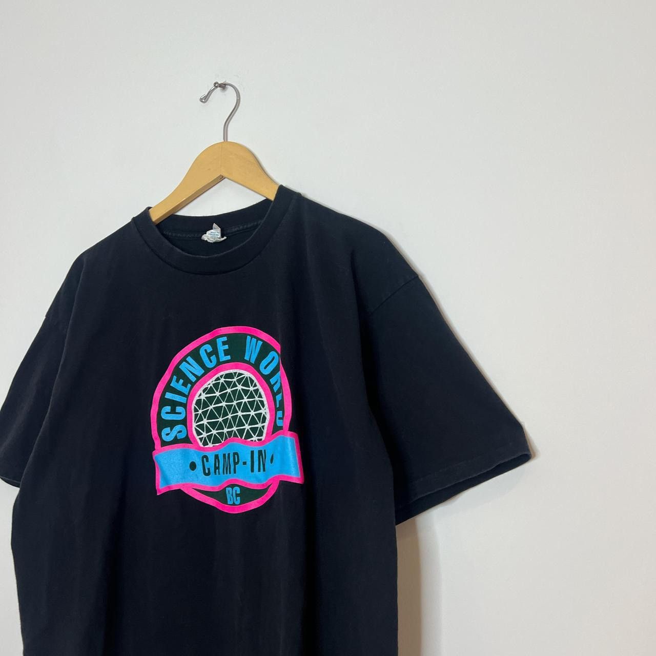 Vintage crazy 90s science world camp in tee shirt Size US XL / EU 56 / 4 - 2 Thumbnail
