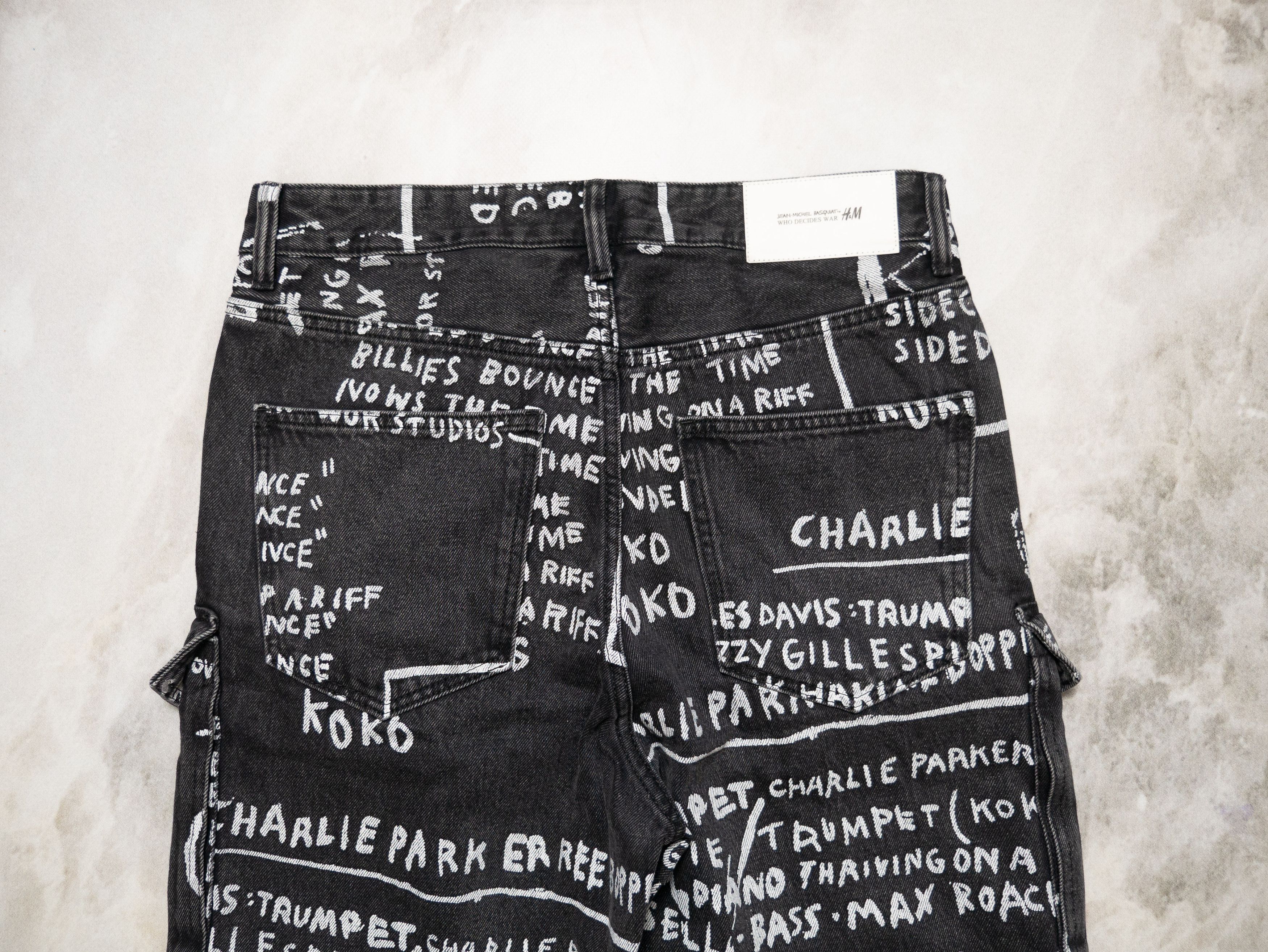 H&M × Jean-Michel Basquiat × Who Decides War H&M x Who Decides War x Jean-Michel Basquiat Cargo Jeans 32 Size US 32 / EU 48 - 4 Thumbnail