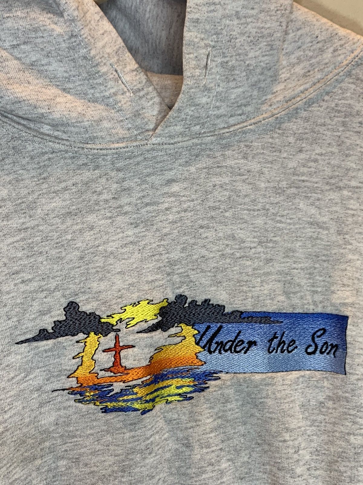 Vintage *RARE* Vintage 90’s Jesus Christ Under The Son Sunset Hoodie Size US L / EU 52-54 / 3 - 2 Thumbnail