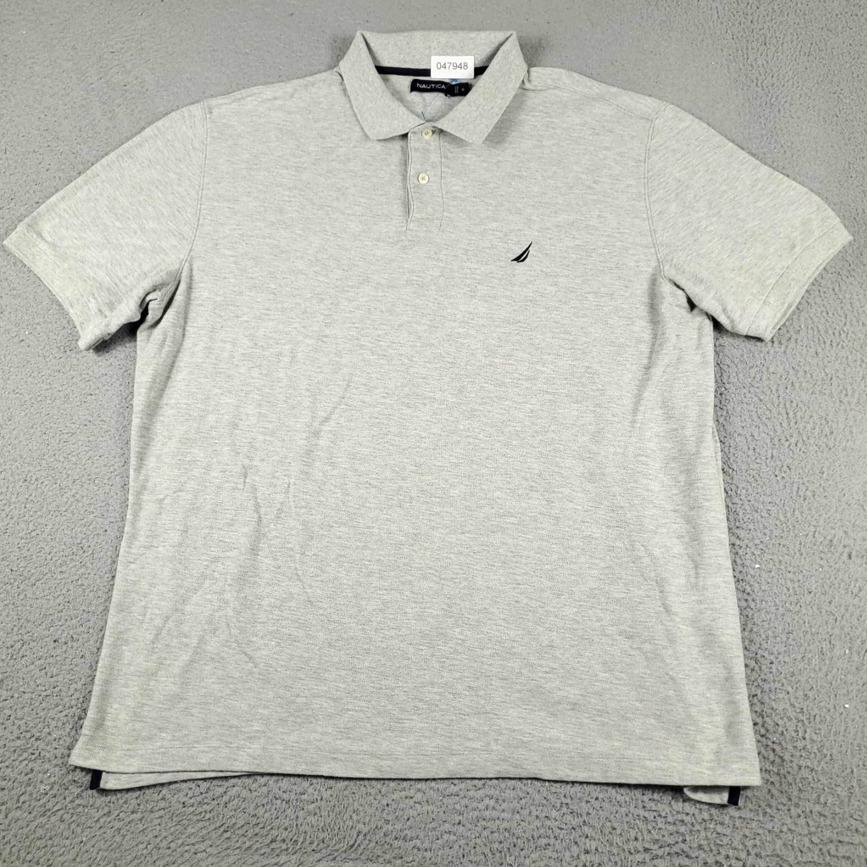 Nautica Nautica Polo Shirt Mens XL Gray Solid Short Sleeve Casual Golf Classic Preppy Logo Mens Size US XL / EU 56 / 4 - 2 Thumbnail