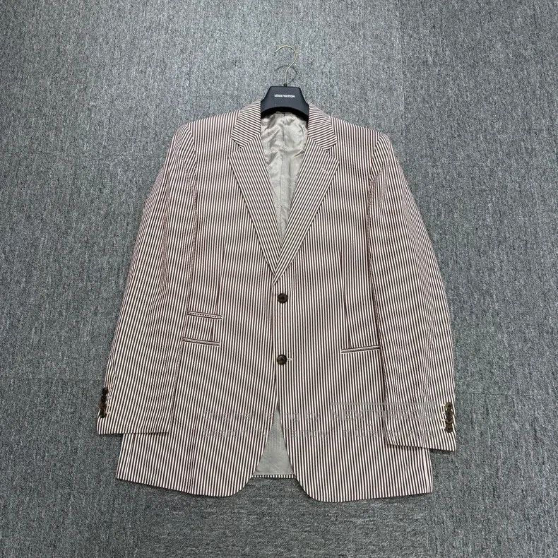 Hermes Hermes Striped Linen Blazer Size 52R - 1 Thumbnail