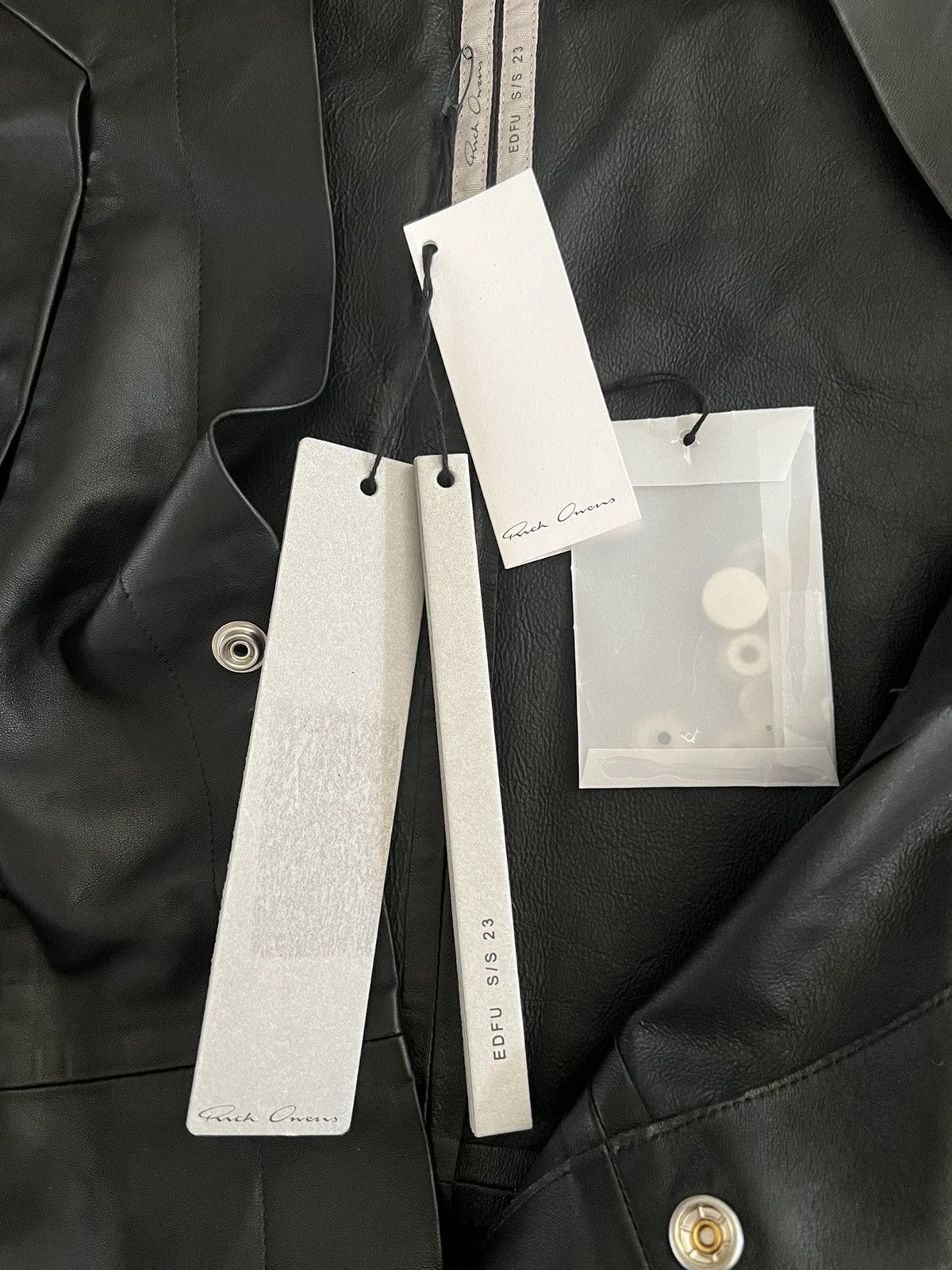 Rick Owens Rick Owens Black Faun Leather Lambskin Shirt Edfu SS23 Size US M / EU 48-50 / 2 - 11 Thumbnail