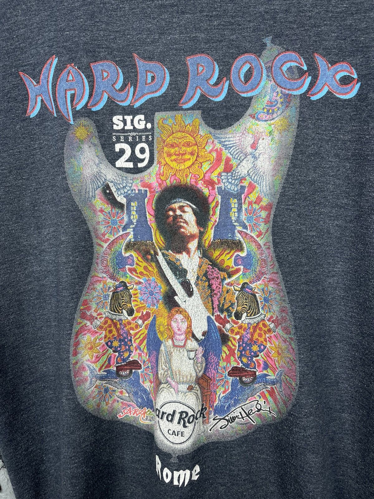 Hard Rock Cafe Hard Rock Cafe Rome x Jimi Hendrix Vintage T-Shirt Size L Size US L / EU 52-54 / 3 - 8 Thumbnail