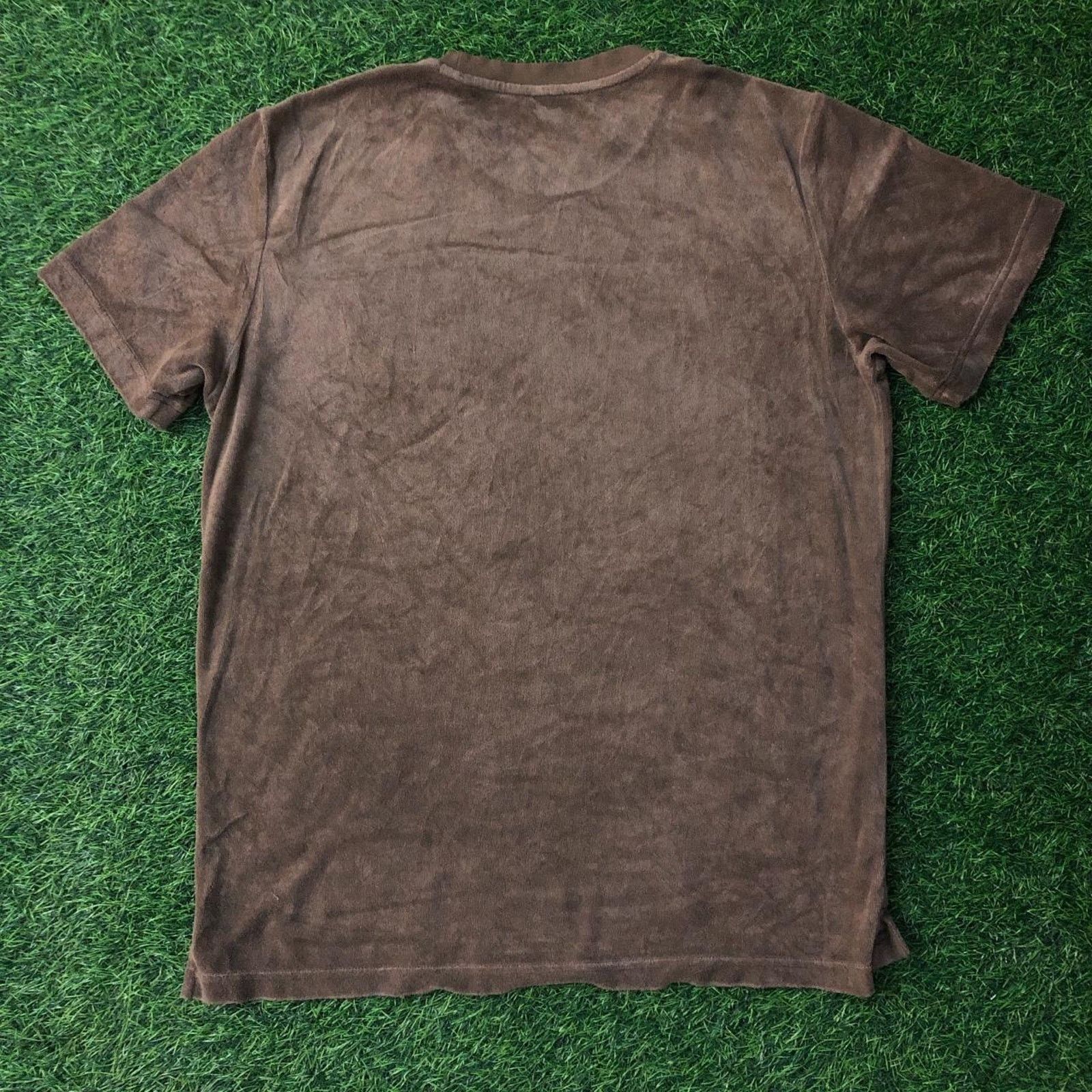 Puma Olive Green Puma Textured Felt Embroidered Tee Size US M / EU 48-50 / 2 - 2 Thumbnail