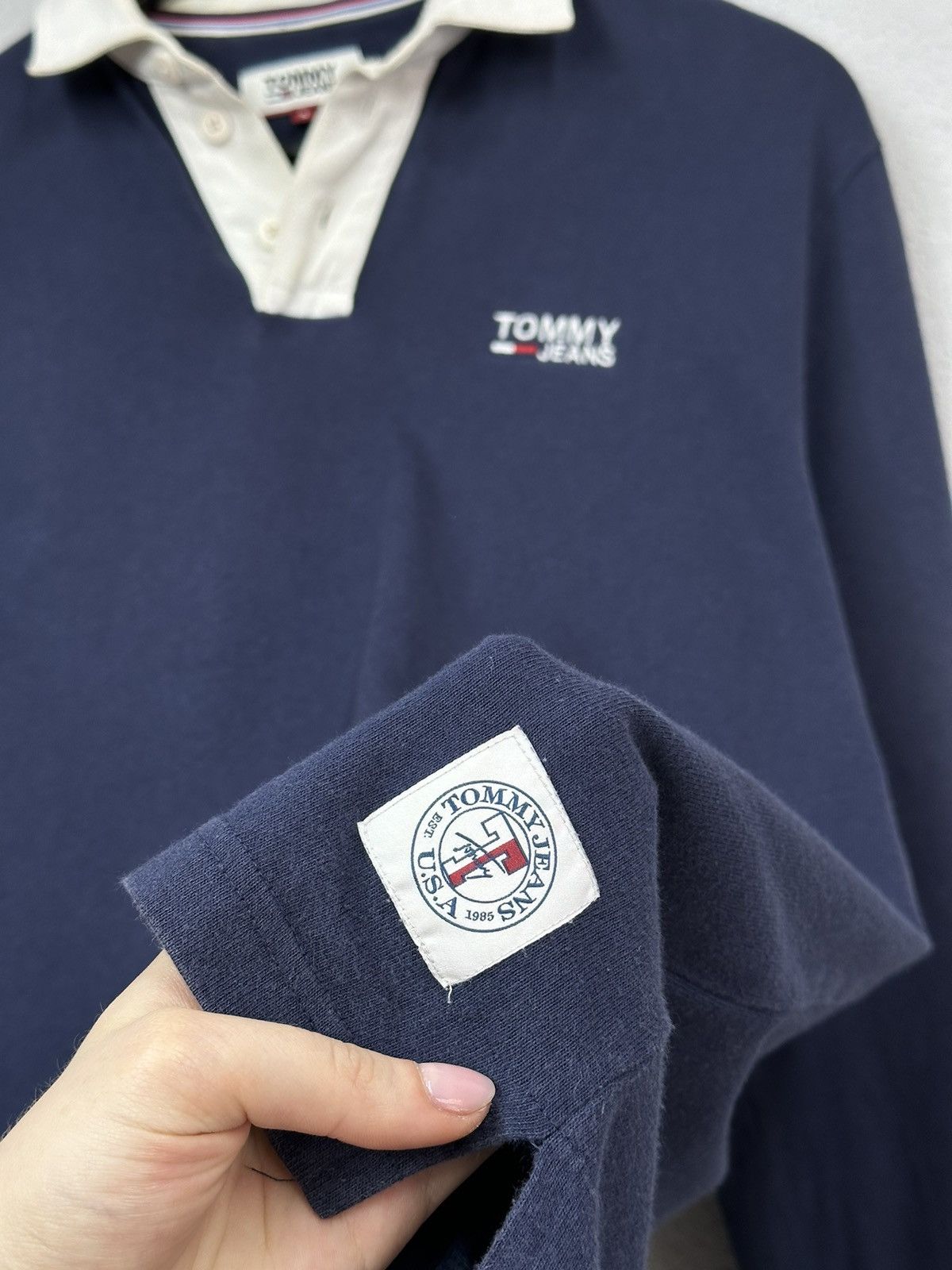 Tommy Jeans Vintage Regby Tommy Hilfiger T-shirt Y2k Avantgarde Size US S / EU 44-46 / 1 - 8 Thumbnail