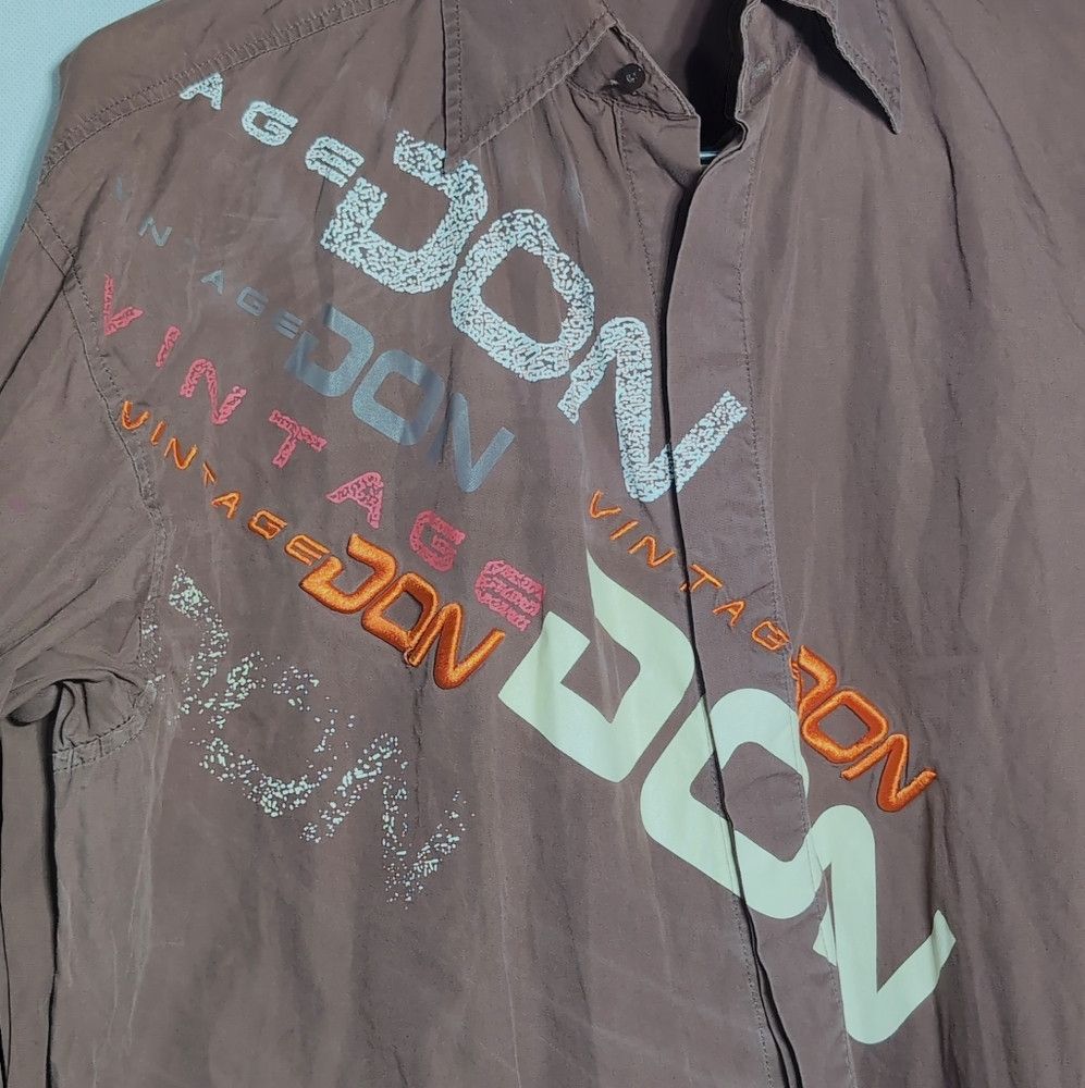Other Vintage Don Brown Sz L Graphic Button Down Shirt Size US L / EU 52-54 / 3 - 2 Thumbnail