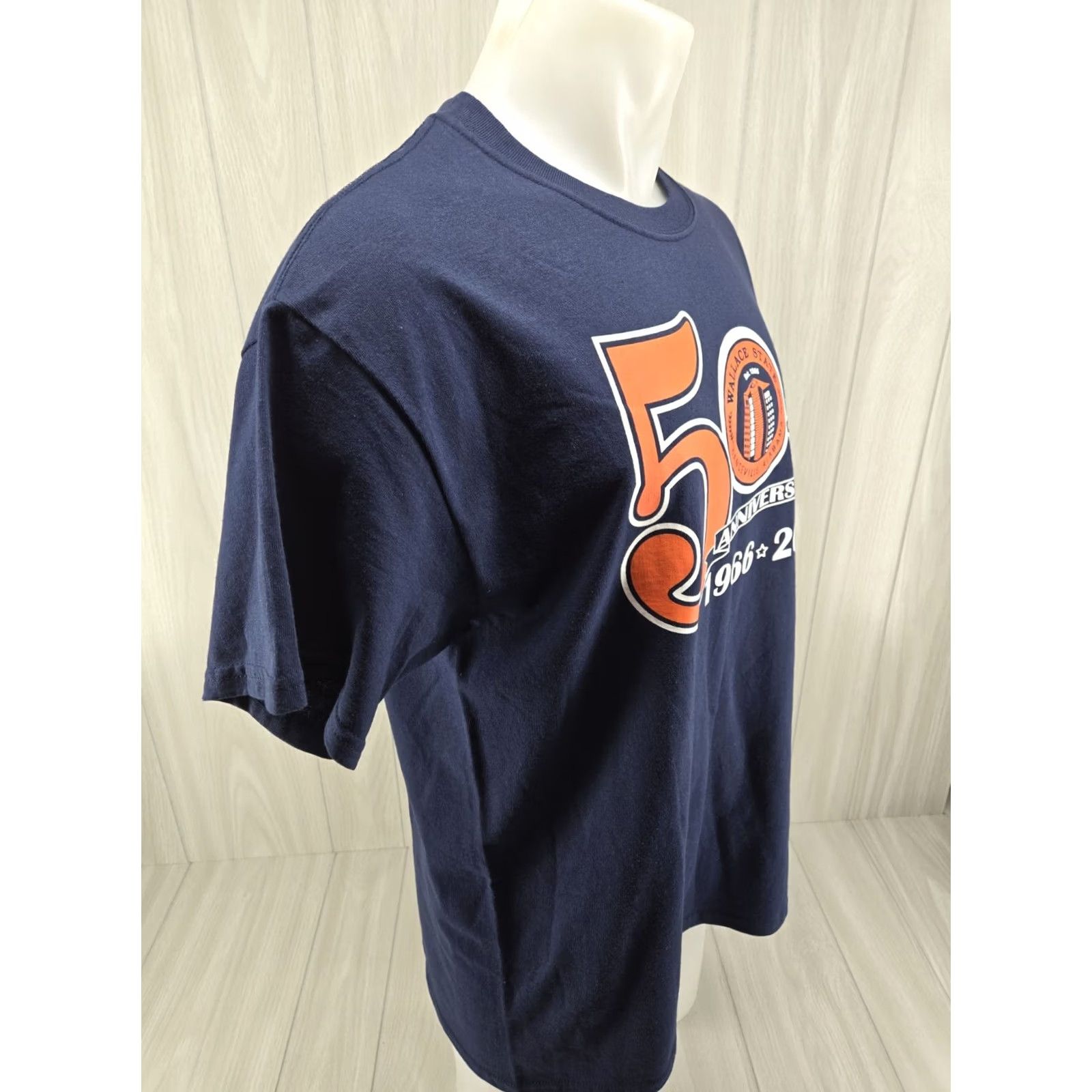 Gildan VINTAGE Wallace State Community College AL 50 anniversary Shirt Mens L Blue Gildan Ultra Cotton T-Shirt Crew Neck Short Sleeve Men Size US L / EU 52-54 / 3 - 6 Thumbnail