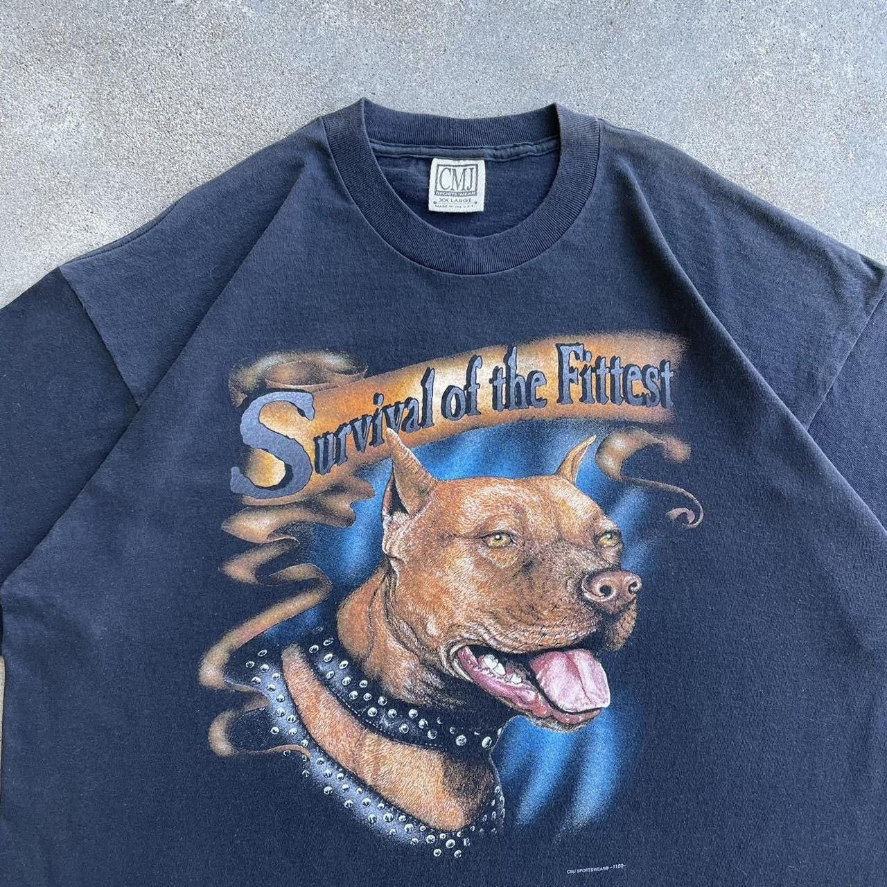 Japanese Brand × Vintage Crazy vintage 90s punk pit bull dog cyber grunge tshirt Size US XXL / EU 58 / 5 - 2 Thumbnail