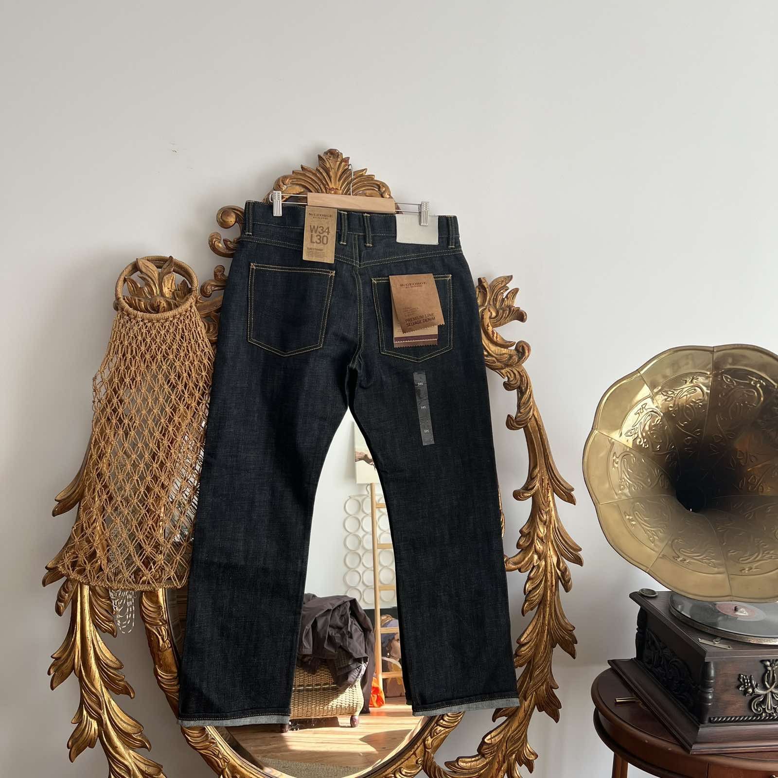 Japanese Brand × Vintage Vintage St George By Duffer Selvedge Jeans 34x30 Blue Denim Size US 34 / EU 50 - 2 Thumbnail