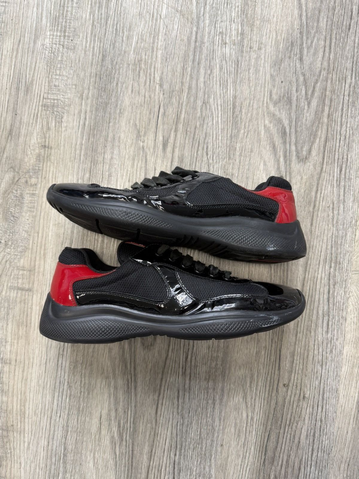 Prada Prada Cup Sneakers - Black / Red Size US 10.5 / EU 43-44 - 2 Thumbnail