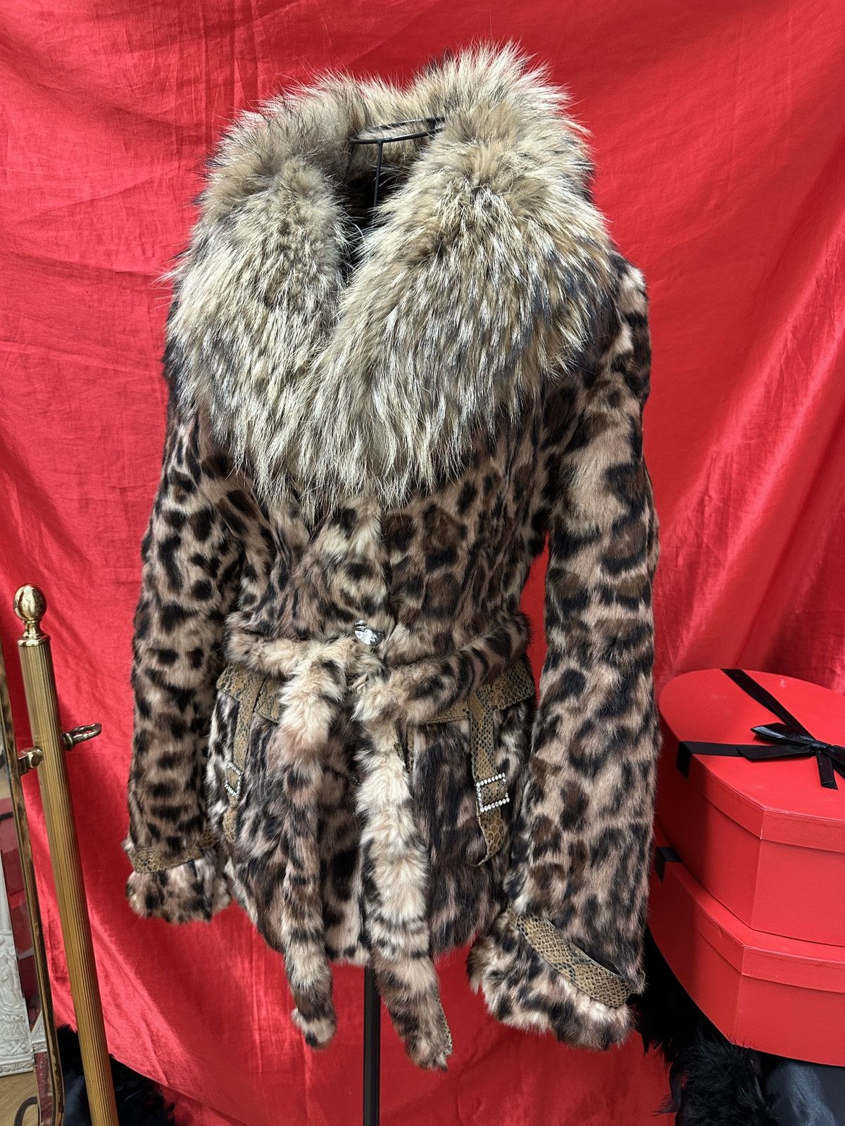 Vintage Vintage brown leopard rabbit and fox fur Size S / US 4 / IT 40 - 1 Thumbnail