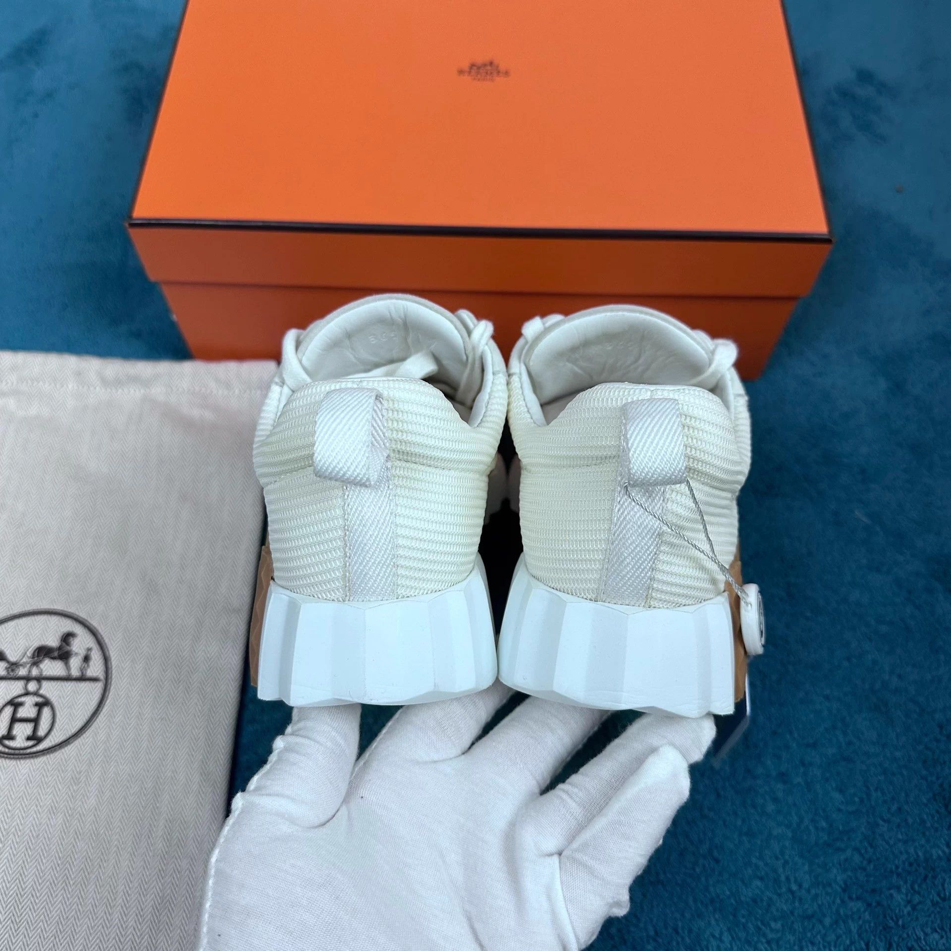 Hermes Hermès Bouncing Mesh Low Top White 36.5 Accessories Size US 5.5 / IT 35.5 - 4 Thumbnail