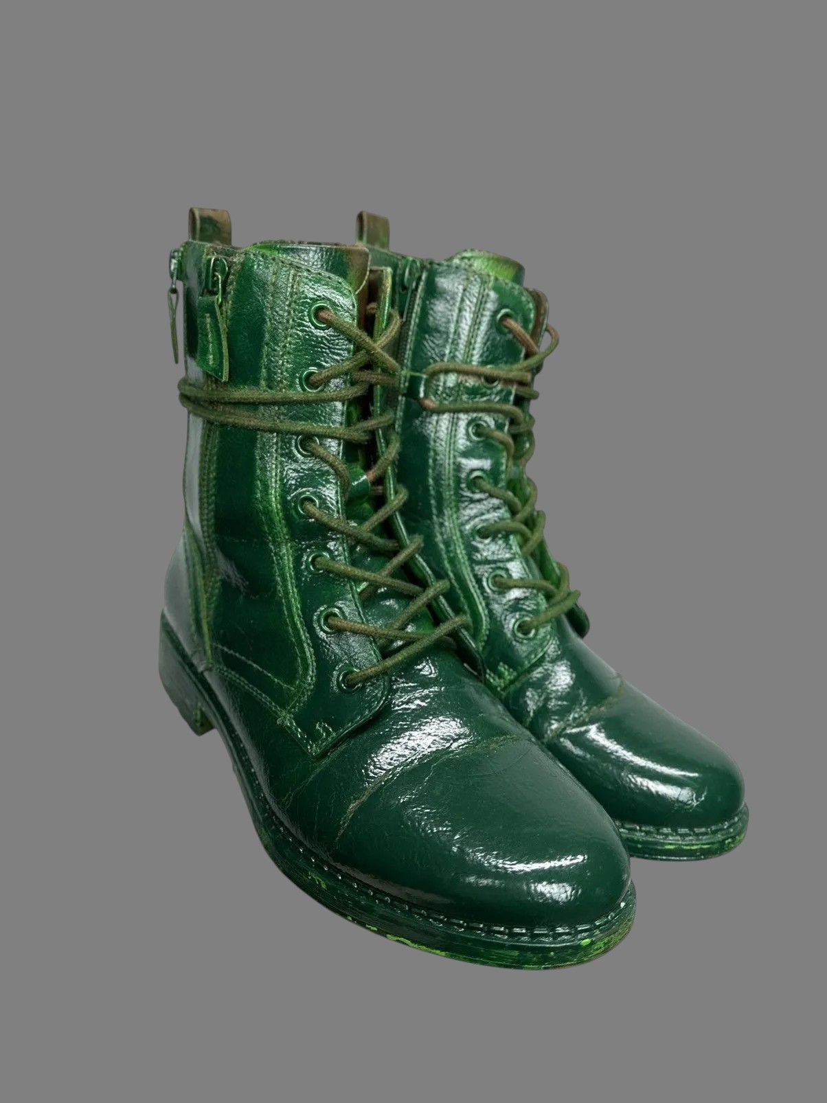 If Six Was Nine Avantgarde Punk Leather Boots GUIDI AS 98 Vintage Japan Size US 6.5 / IT 36.5 - 7 Thumbnail