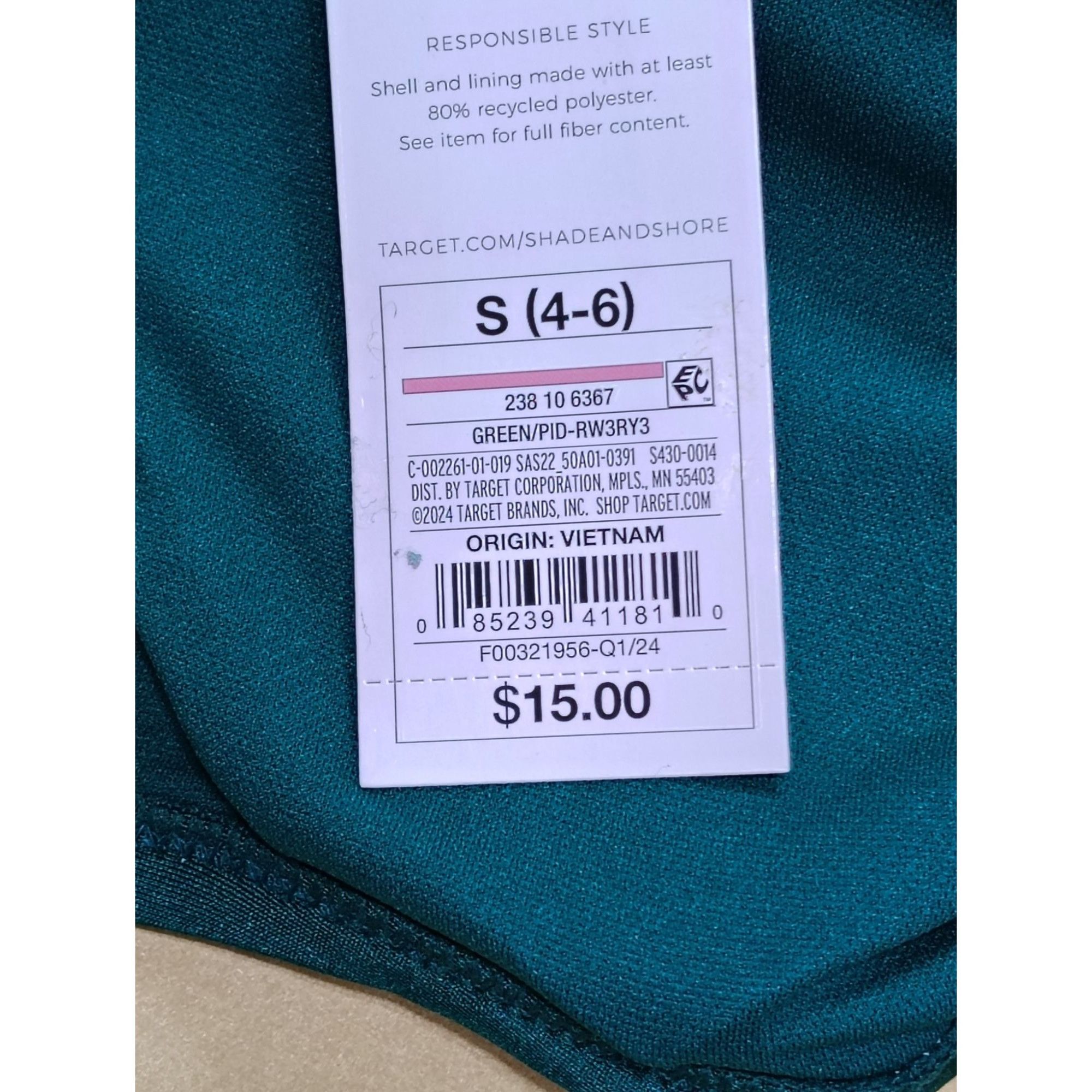 Other Shade & Shore - Women's Shirred Front Halter Bandeau Bikini Size ONE SIZE - 7 Thumbnail