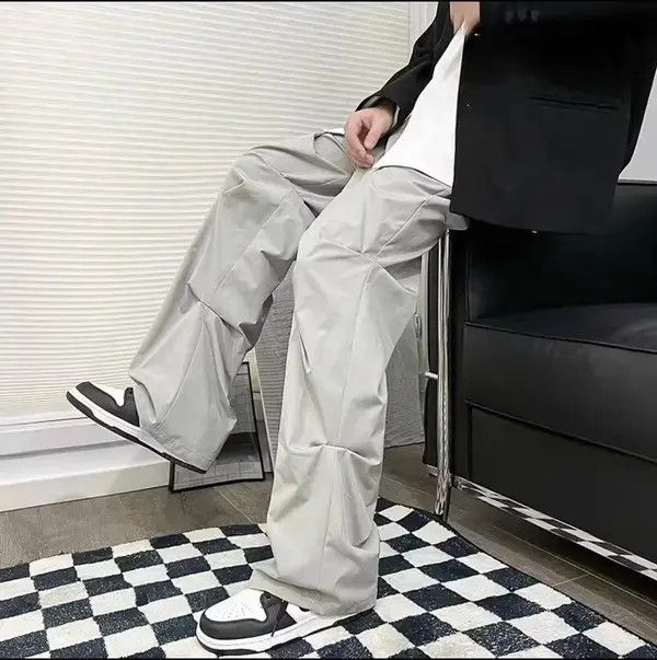 Japanese Brand × Vintage beige asymmetric street fashion pants Size US 34 / EU 50 - 4 Thumbnail