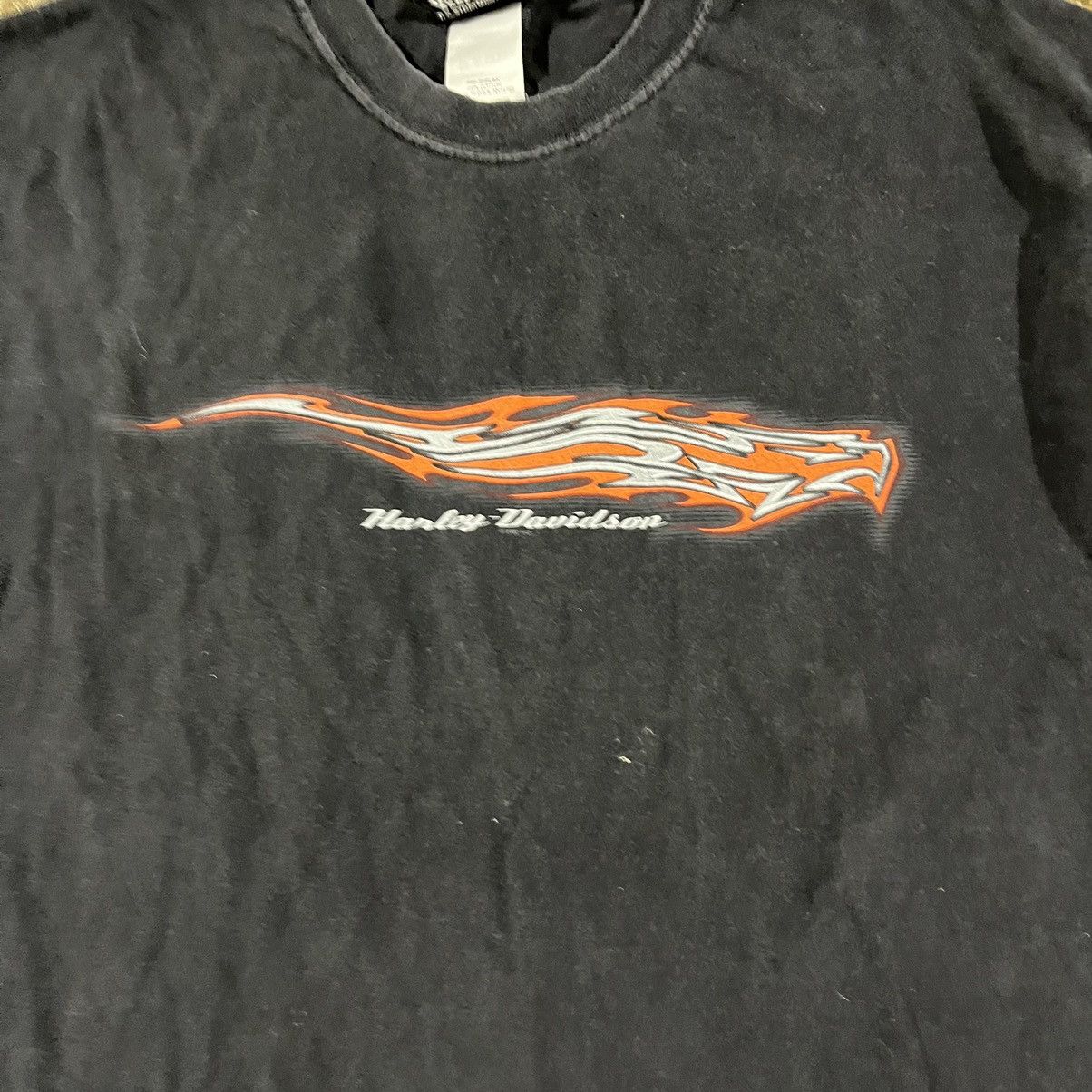 Harley Davidson × Vintage Crazy Vintage Harley Davidson Flame Biker Logo Tee Shirt Size US XL / EU 56 / 4 - 4 Thumbnail