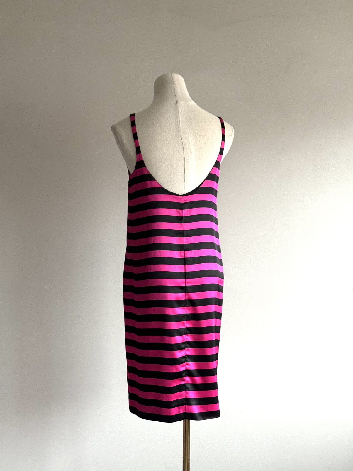 Prada Prada Spring 2011 pink and black striped satin dress Size S / US 4 / IT 40 - 5 Thumbnail