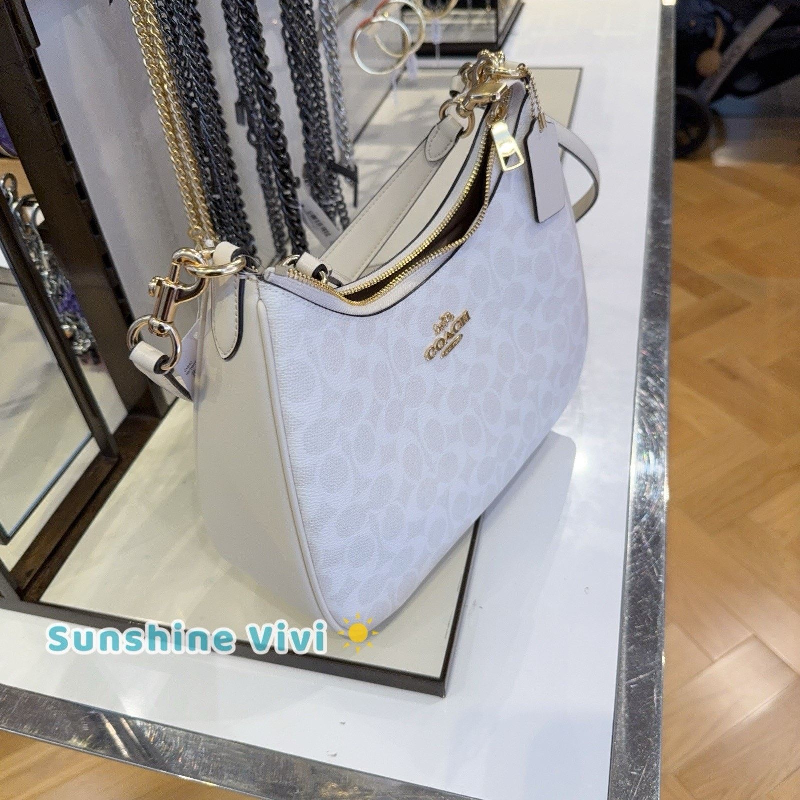 Coach NWT Coach Teri Hobo Bag Signature Canvas/CV940 WHITE/CHALK Size ONE SIZE - 2 Thumbnail