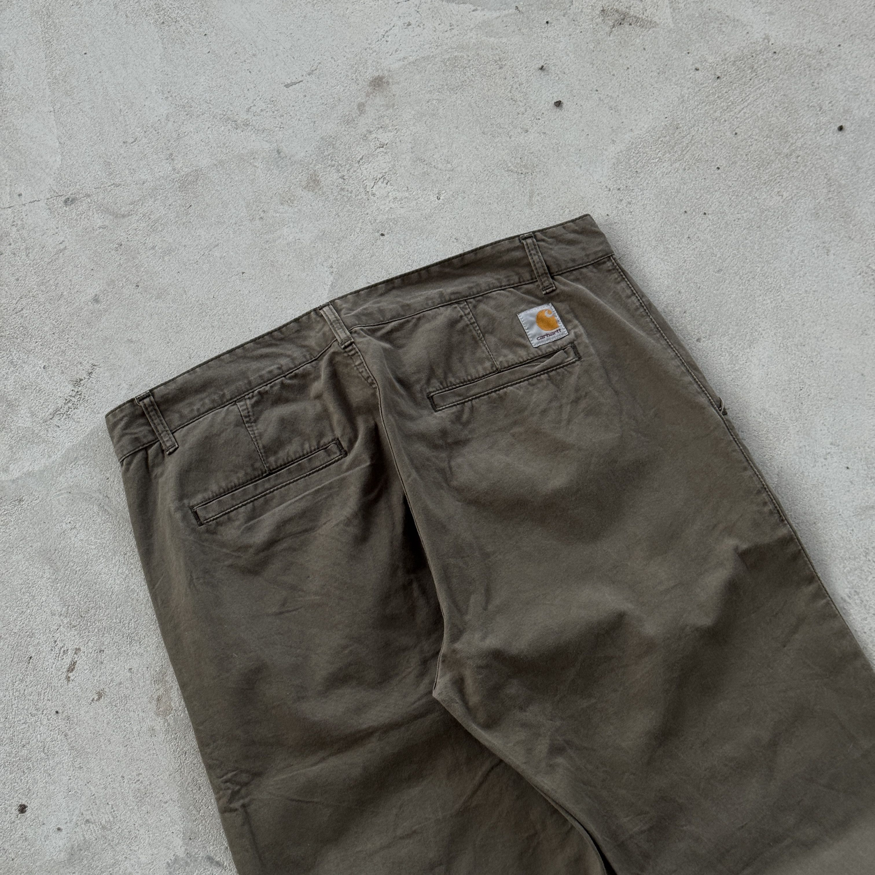 Carhartt Carhartt WIP Cane Pant Green Cotton Trousers Chino 34x32 Size US 34 / EU 50 - 3 Thumbnail
