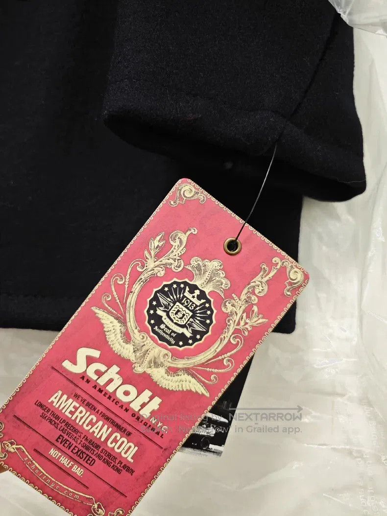 Schott Schott Classic navy woolen double-breasted coat Size US S / EU 44-46 / 1 - 5 Thumbnail