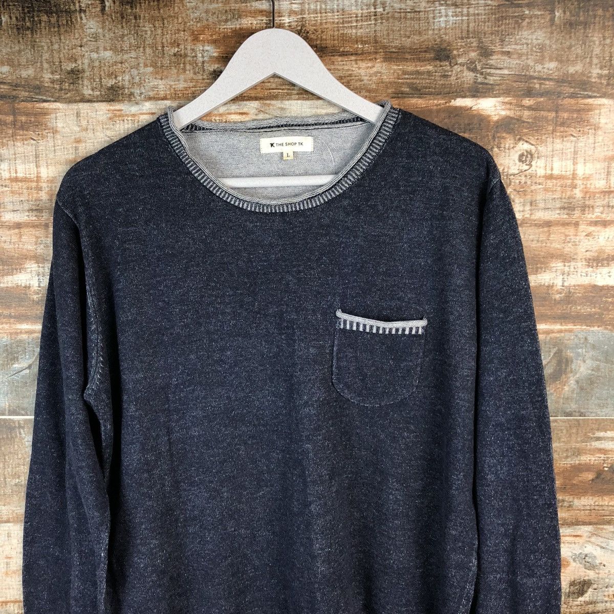 Homespun Knitwear × Japanese Brand × Takeo Kikuchi TK Shop Dark Blue Knitwear #A1544 Size US L / EU 52-54 / 3 - 5 Thumbnail