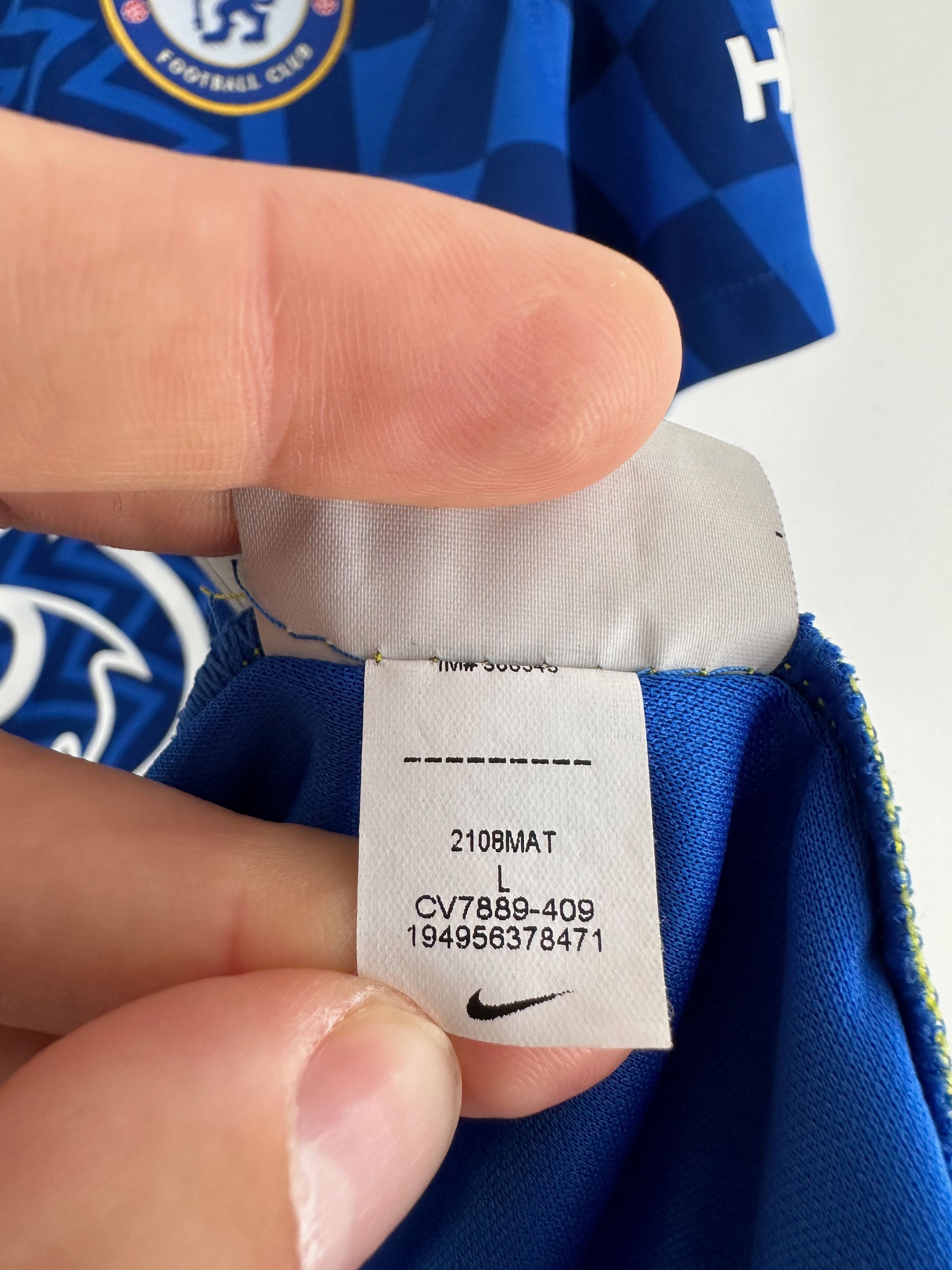 Nike 2021 Nike Chelsea Home Soccer Football shirt jersey Size US L / EU 52-54 / 3 - 6 Thumbnail