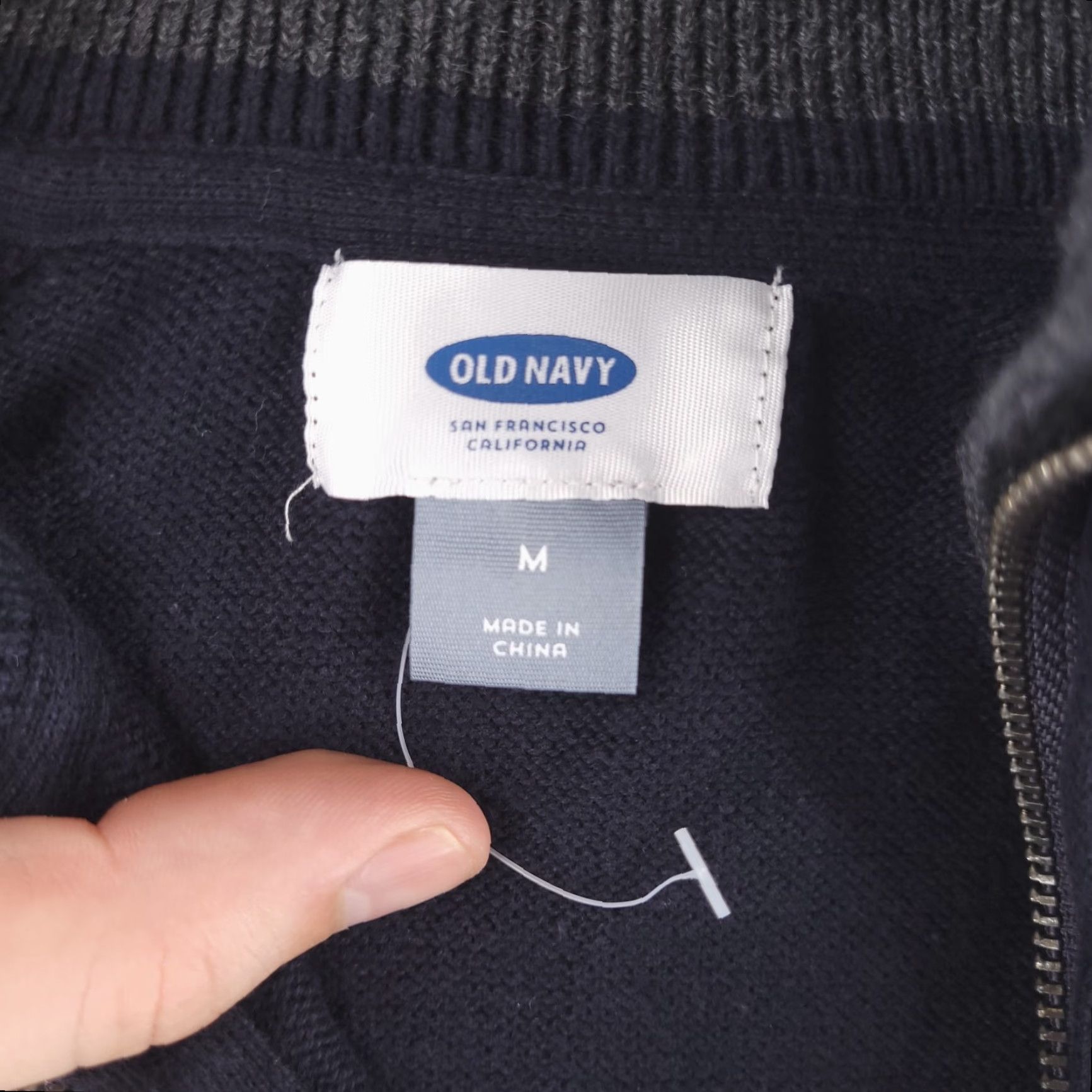 Old Navy Old Navy Sweater Mens Medium Navy Blue Quarter Zip Cotton Knit Pullover Basics Size US M / EU 48-50 / 2 - 4 Thumbnail