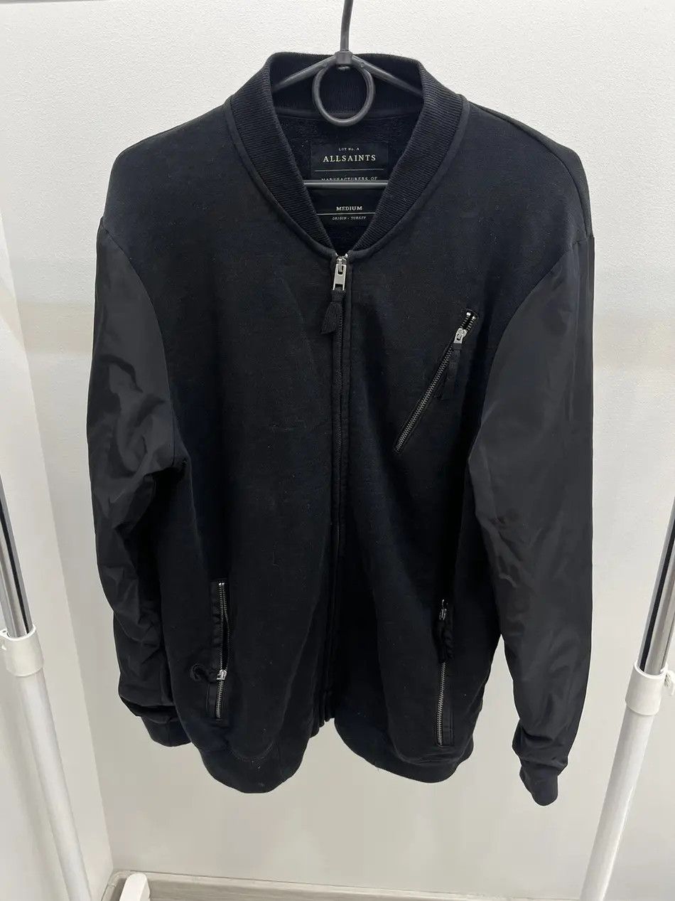 Allsaints Allsaints Cotton With Nylon Sleeves Bomber Jacket Size US M / EU 48-50 / 2 - 1 Thumbnail