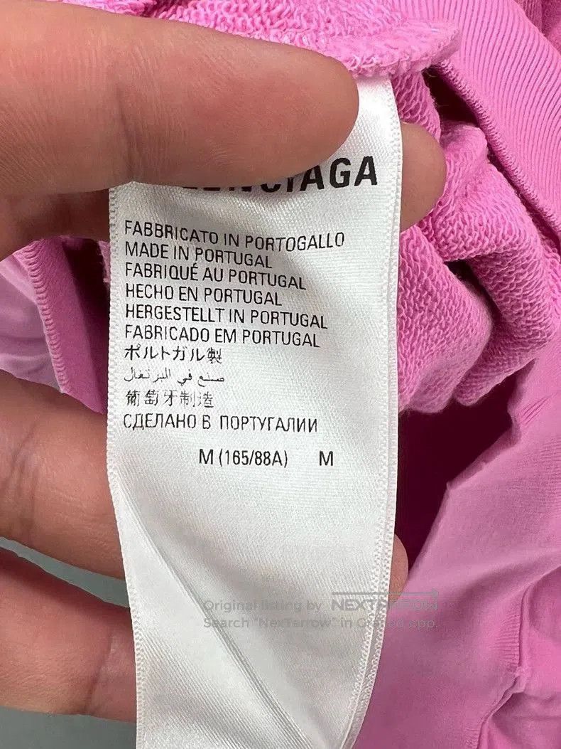 Balenciaga Balenciaga Pink Logo Hooded Sweatshirt. Size US M / EU 48-50 / 2 - 6 Thumbnail