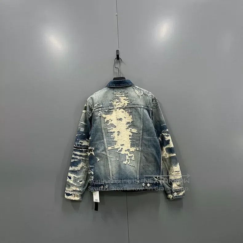 Givenchy Givenchy Distressed Washed Denim Jacket M Size US M / EU 48-50 / 2 - 2 Thumbnail