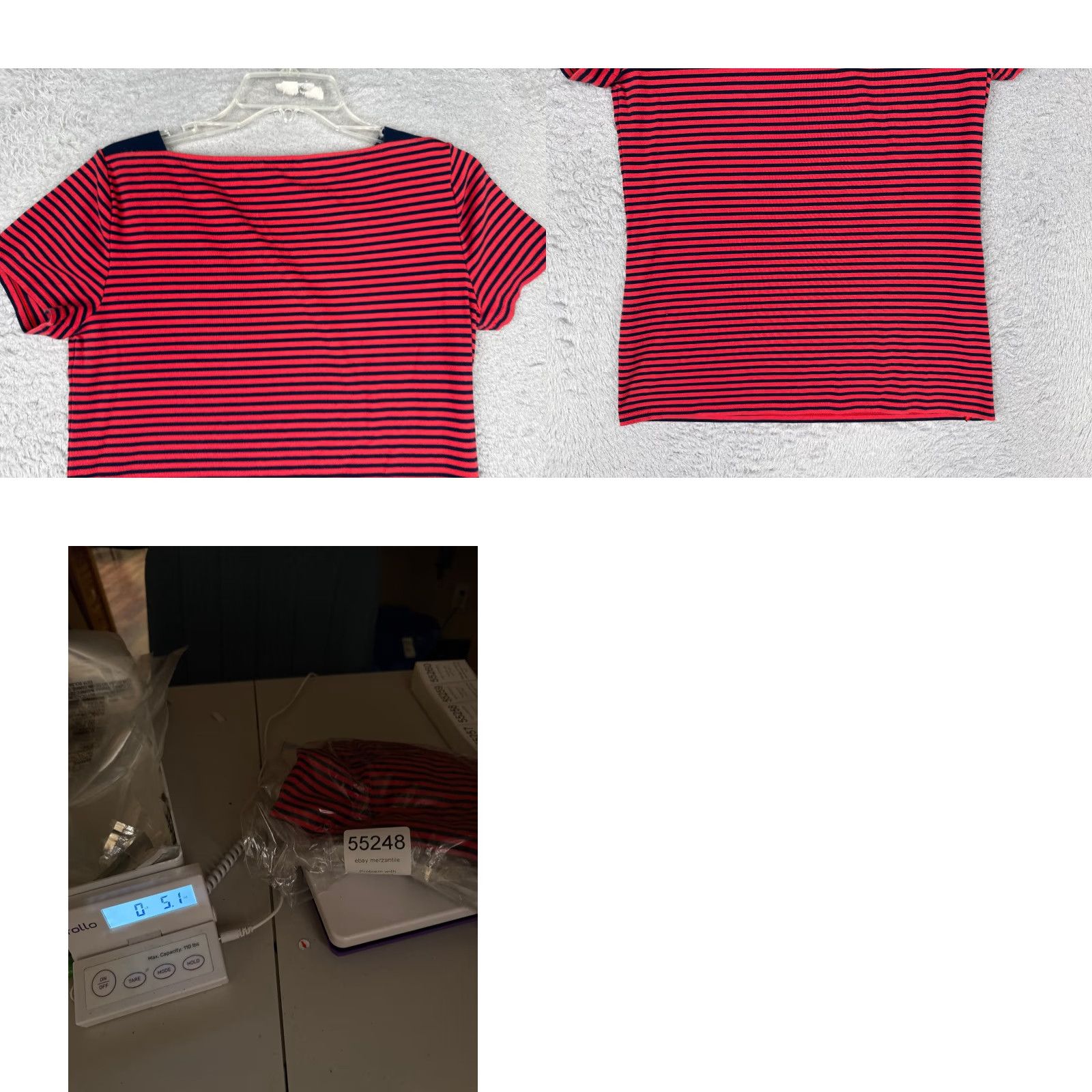 Ralph Lauren Lauren Ralph Lauren Shirt Women Large Pink Stripe Short Sleeve Square Neck Size L / US 10 / IT 46 - 9 Thumbnail