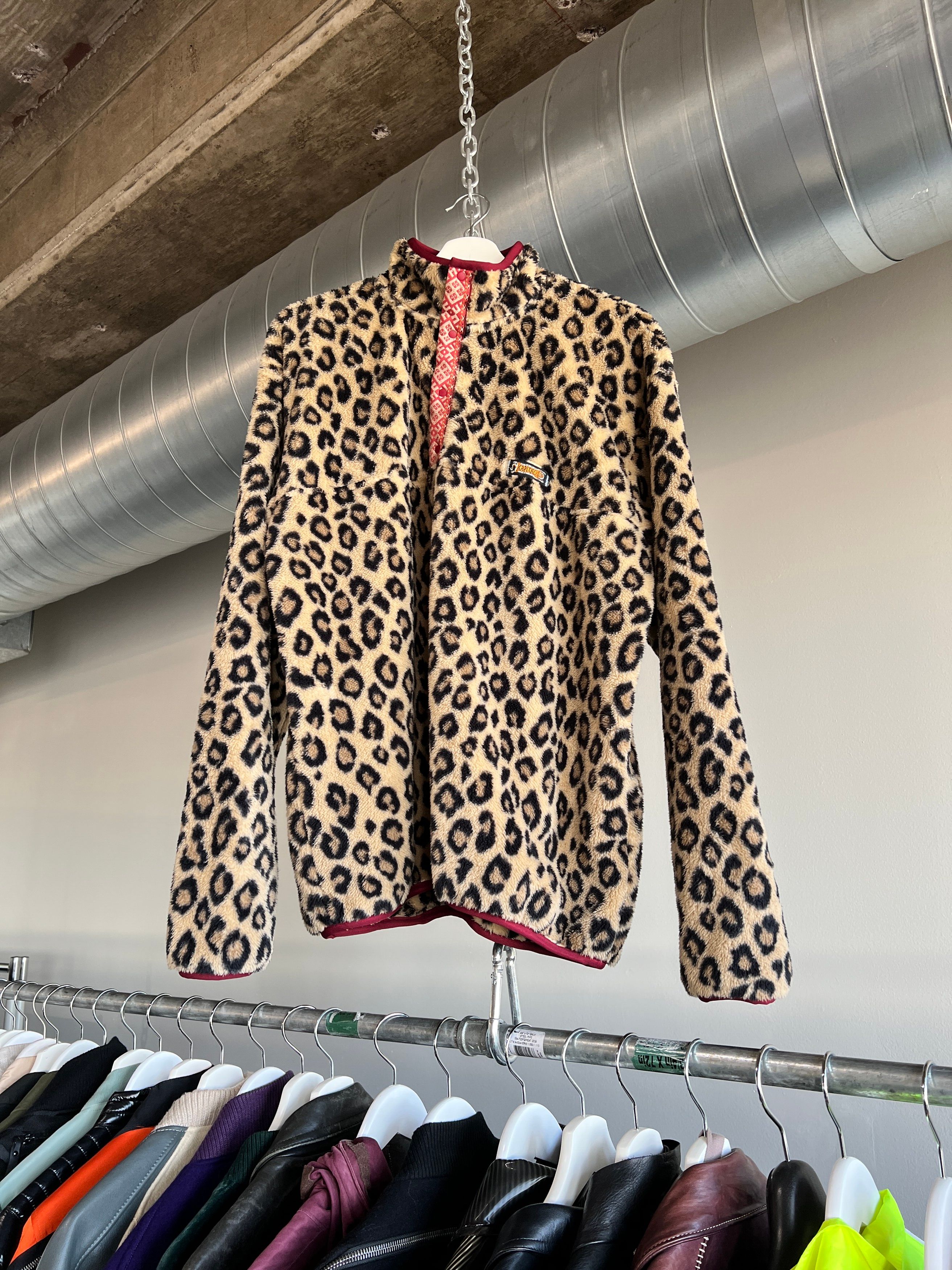 Pre-owned Kapital Cheetah Print Fleece In Brown