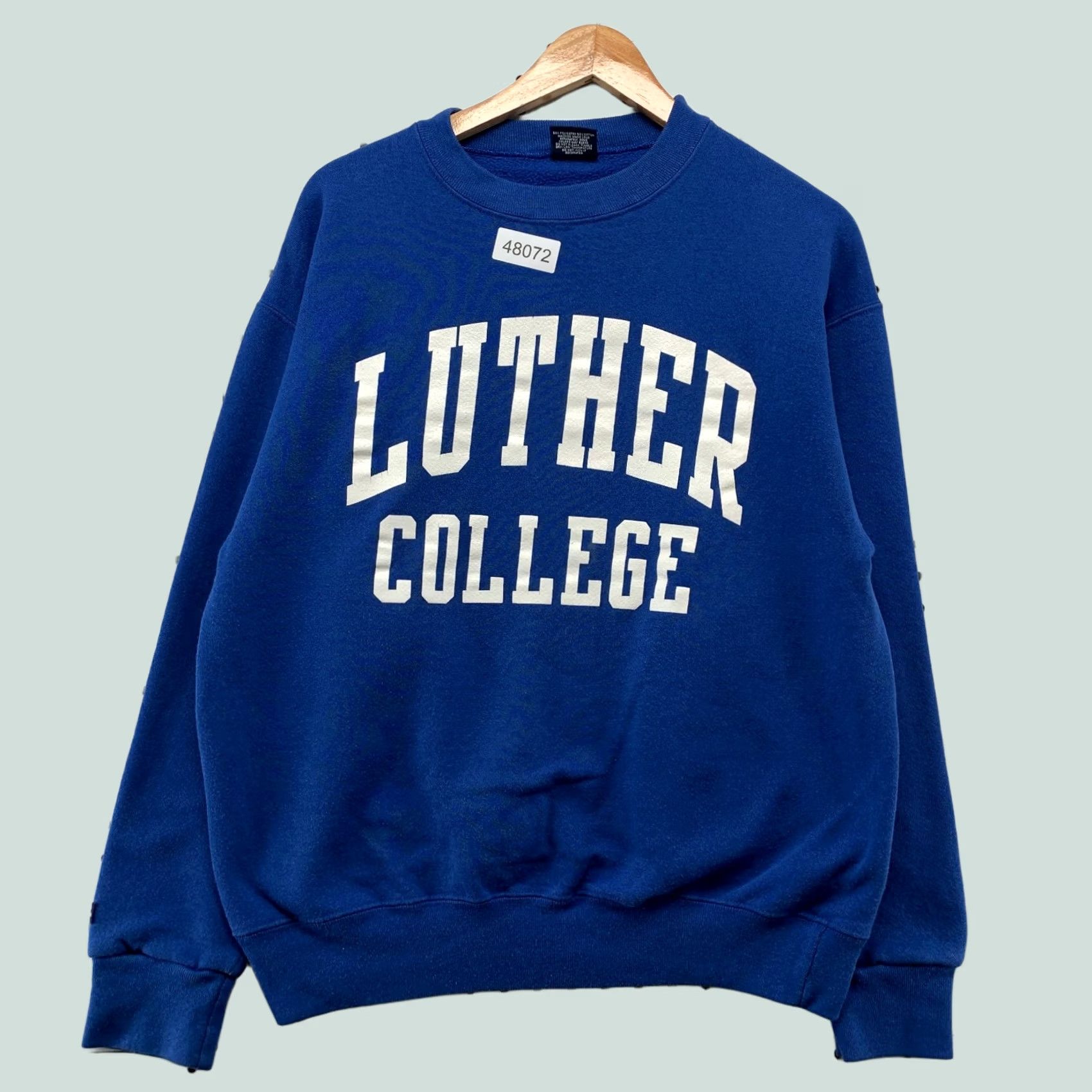 Jansport VINTAGE Jansport Luther College Sweatshirt Mens Large Blue Fleece Crewneck USA 90s School Graphic Print Size US L / EU 52-54 / 3 - 1 Thumbnail