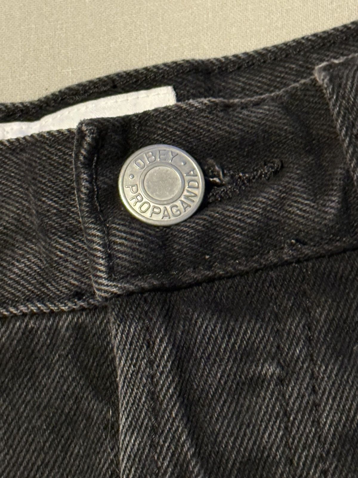 Obey OBEY Men’s Classic Baggy Denim Jeans Faded Black Brand New Size US 32 / EU 48 - 3 Thumbnail