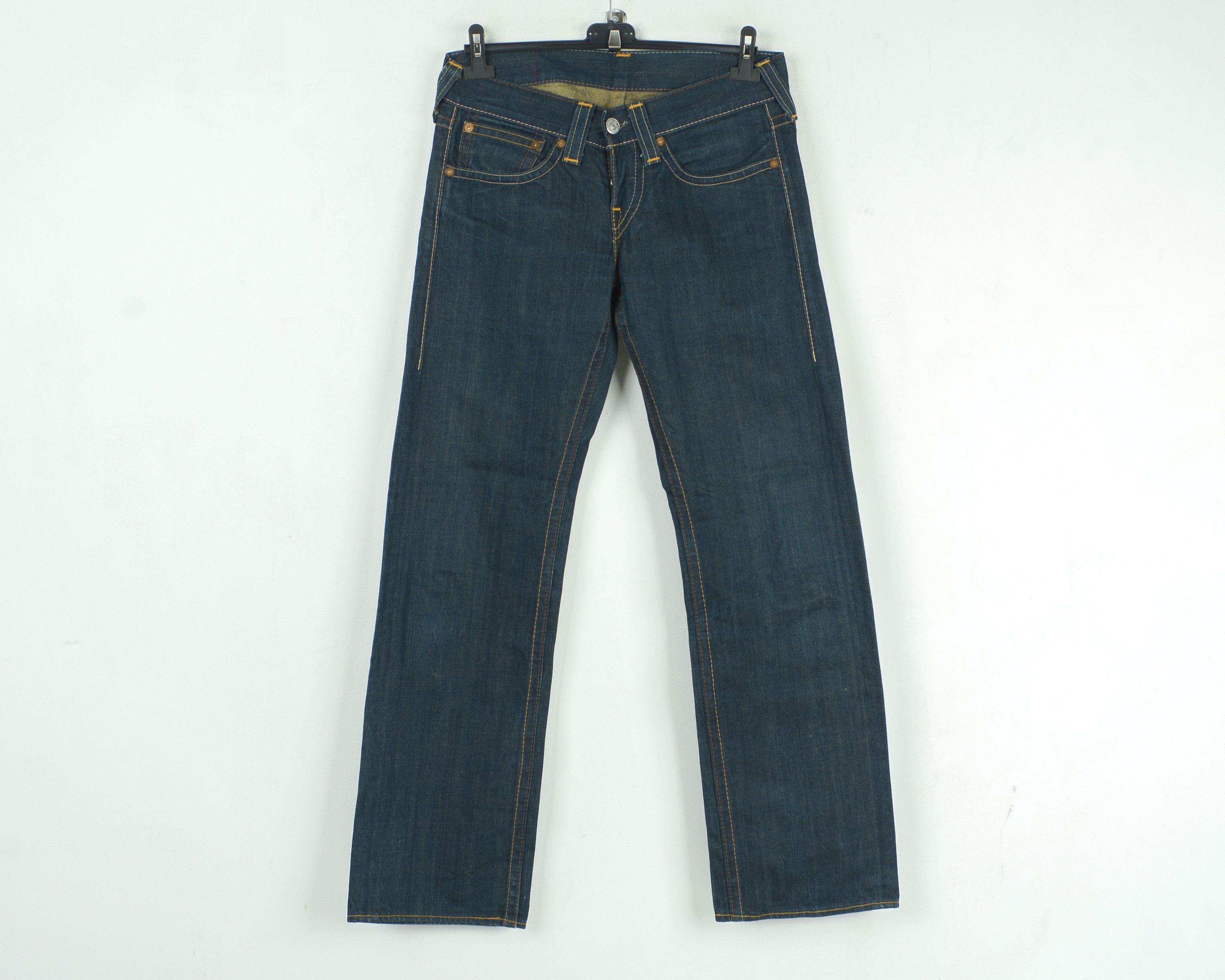 Levi's RED Unwashed Denim 01F F02 W32 L32 Relaxed Jeans Pants Navy Size US 32 / EU 48 - 1 Thumbnail