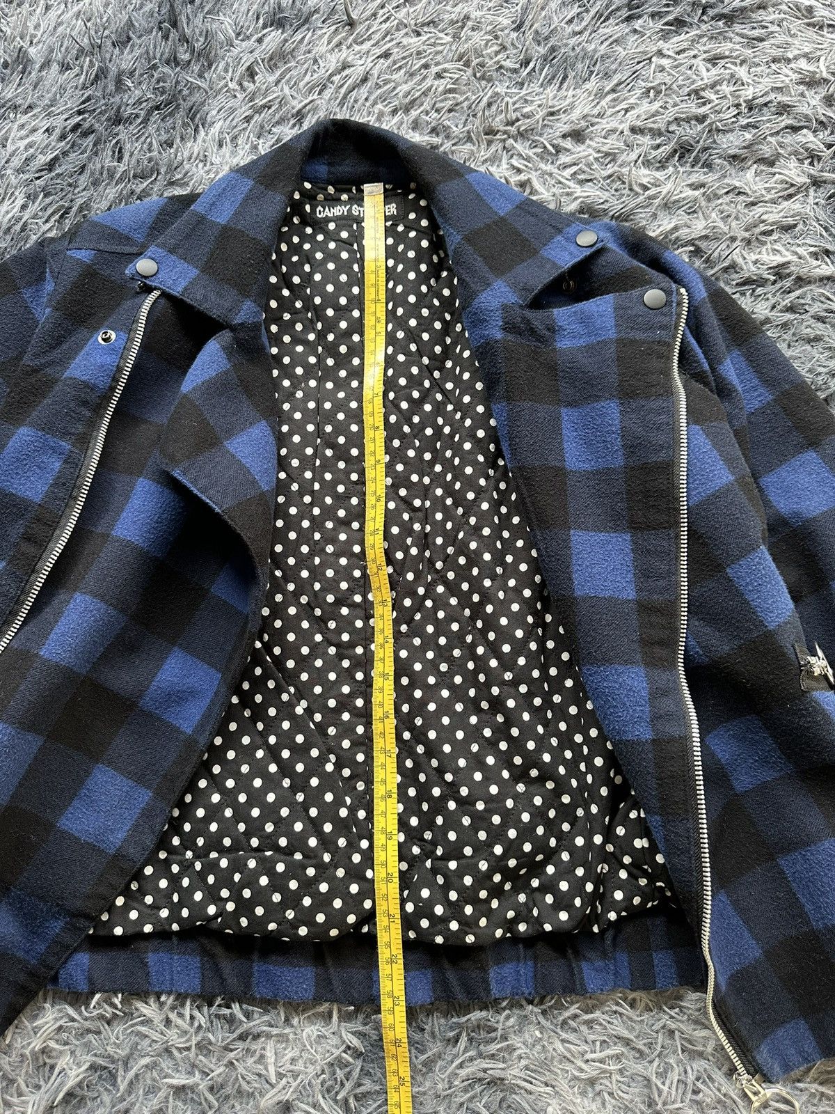 Hysteric Glamour 🔥 Cyberpunk 🔥00's Candy Stripper plaid punk jacket Size US M / EU 48-50 / 2 - 18 Thumbnail